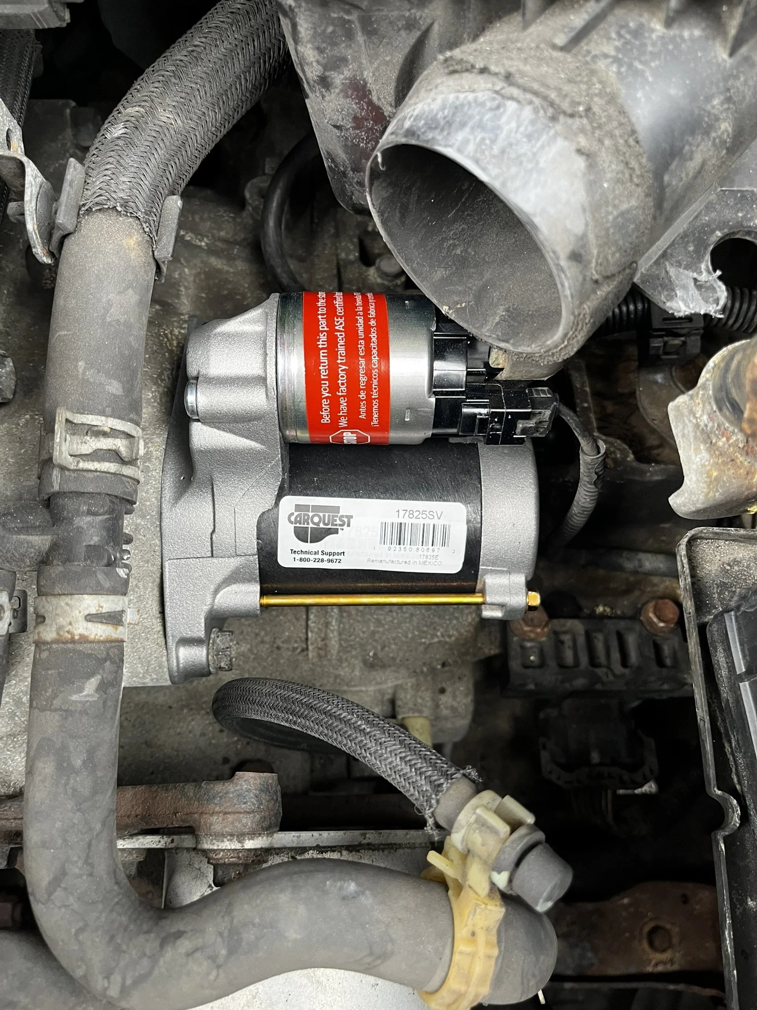 Replaced starter