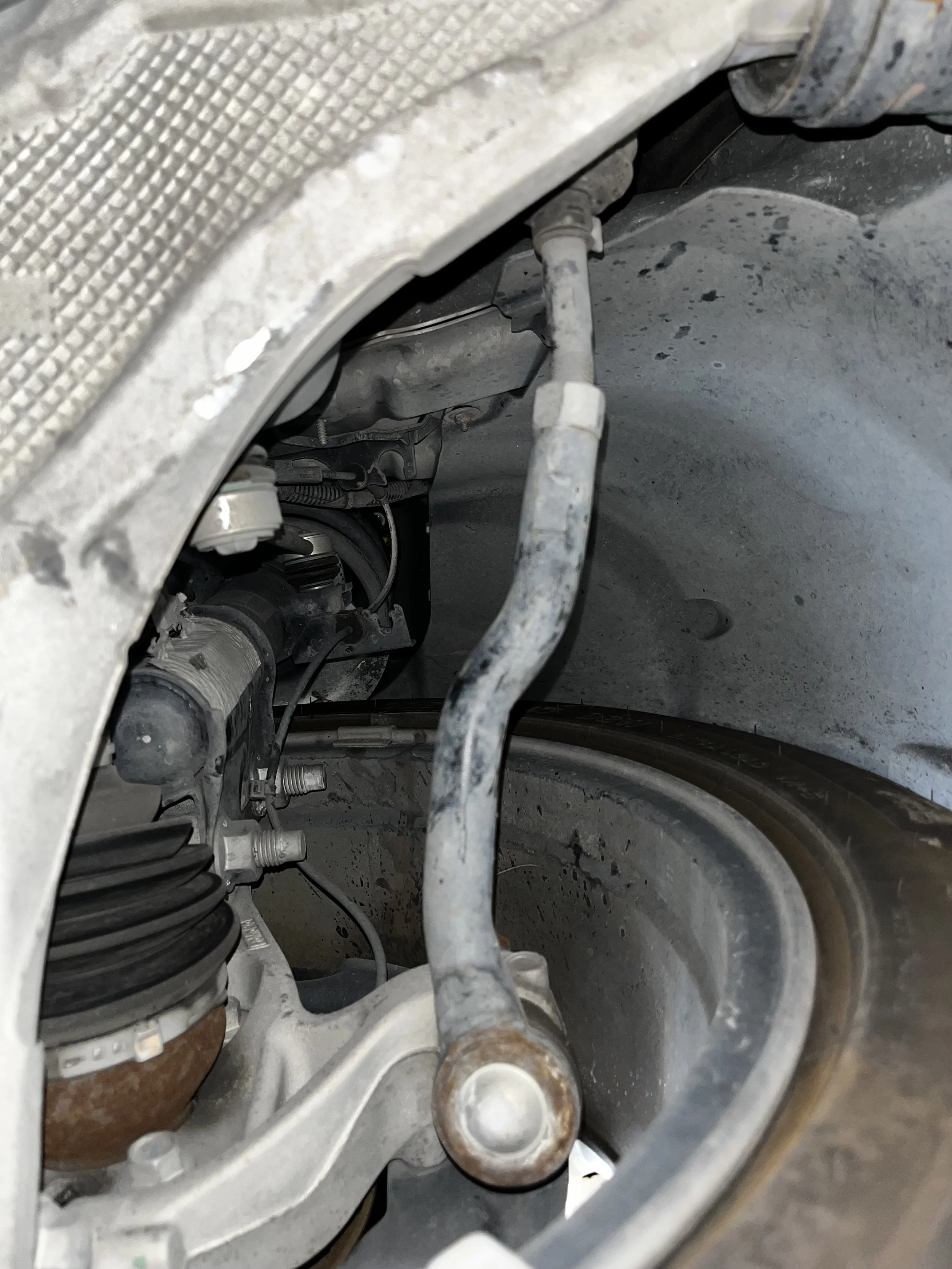 A bent inner tie rod