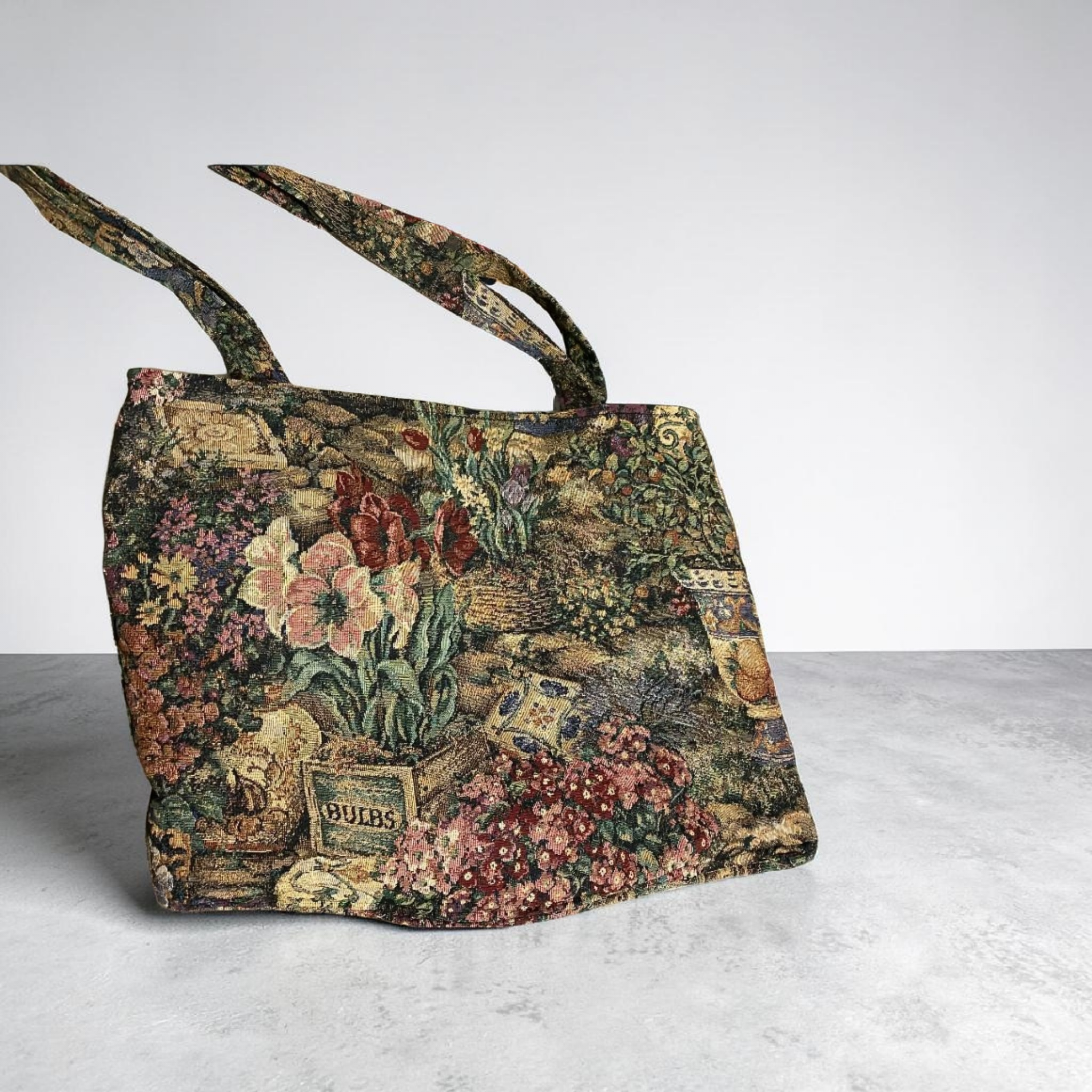 Tote bag made from a thrifted pillow