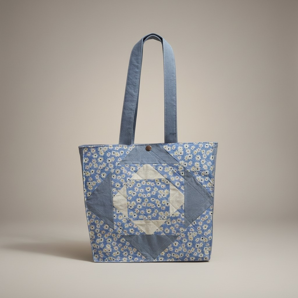 Custom quilted tote bag