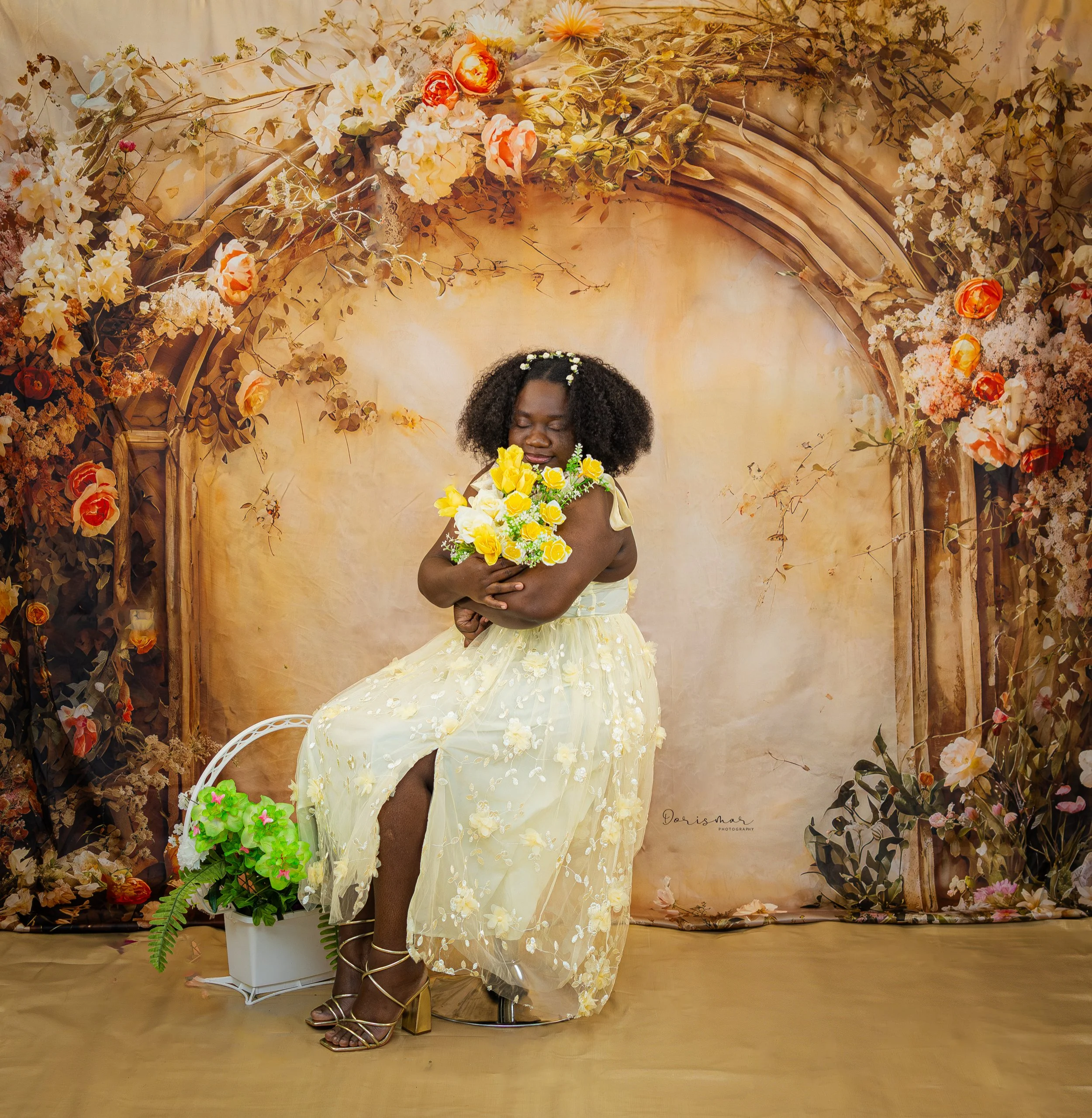 Laurie’s customers, Evan and Kade, running down a mountain after getting married. 