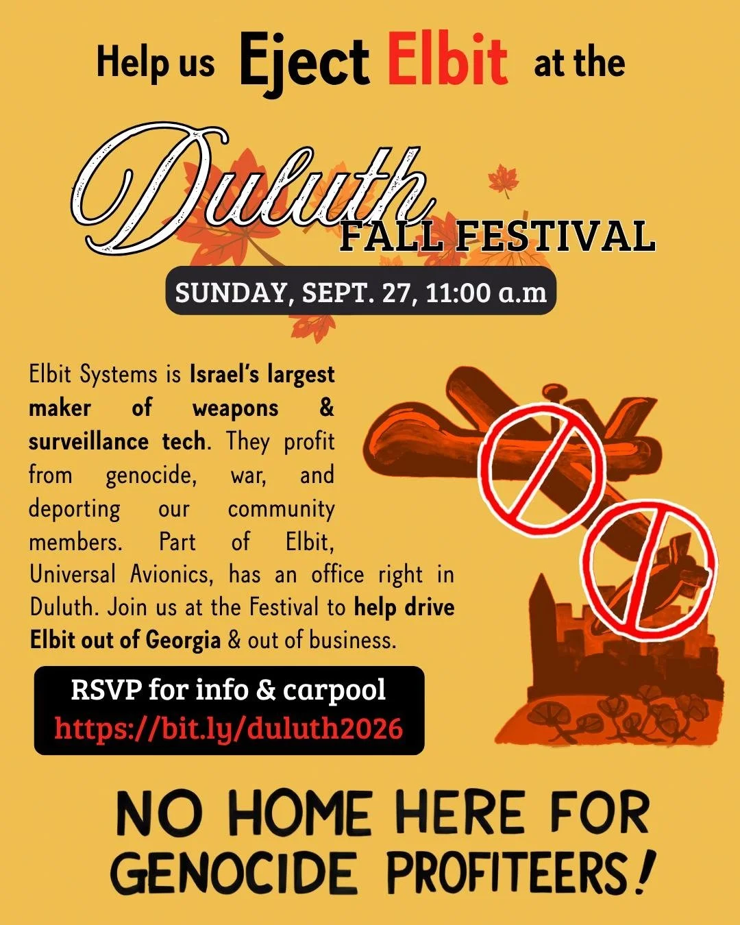 Evict Elbit at Duluth Fall Festival