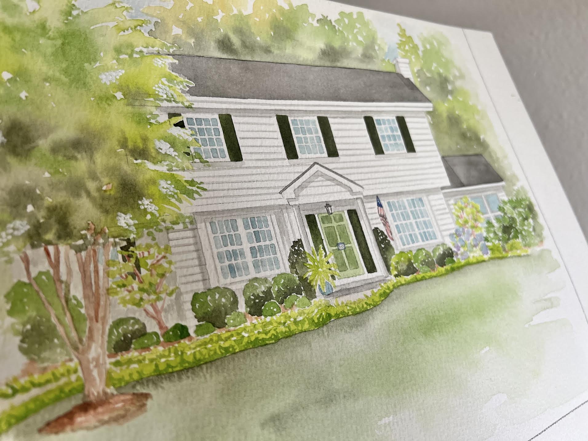 Watercolor Home Portraits