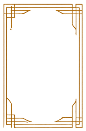 A decorative, vintage-style picture frame with ornate gold detailing on a black background.