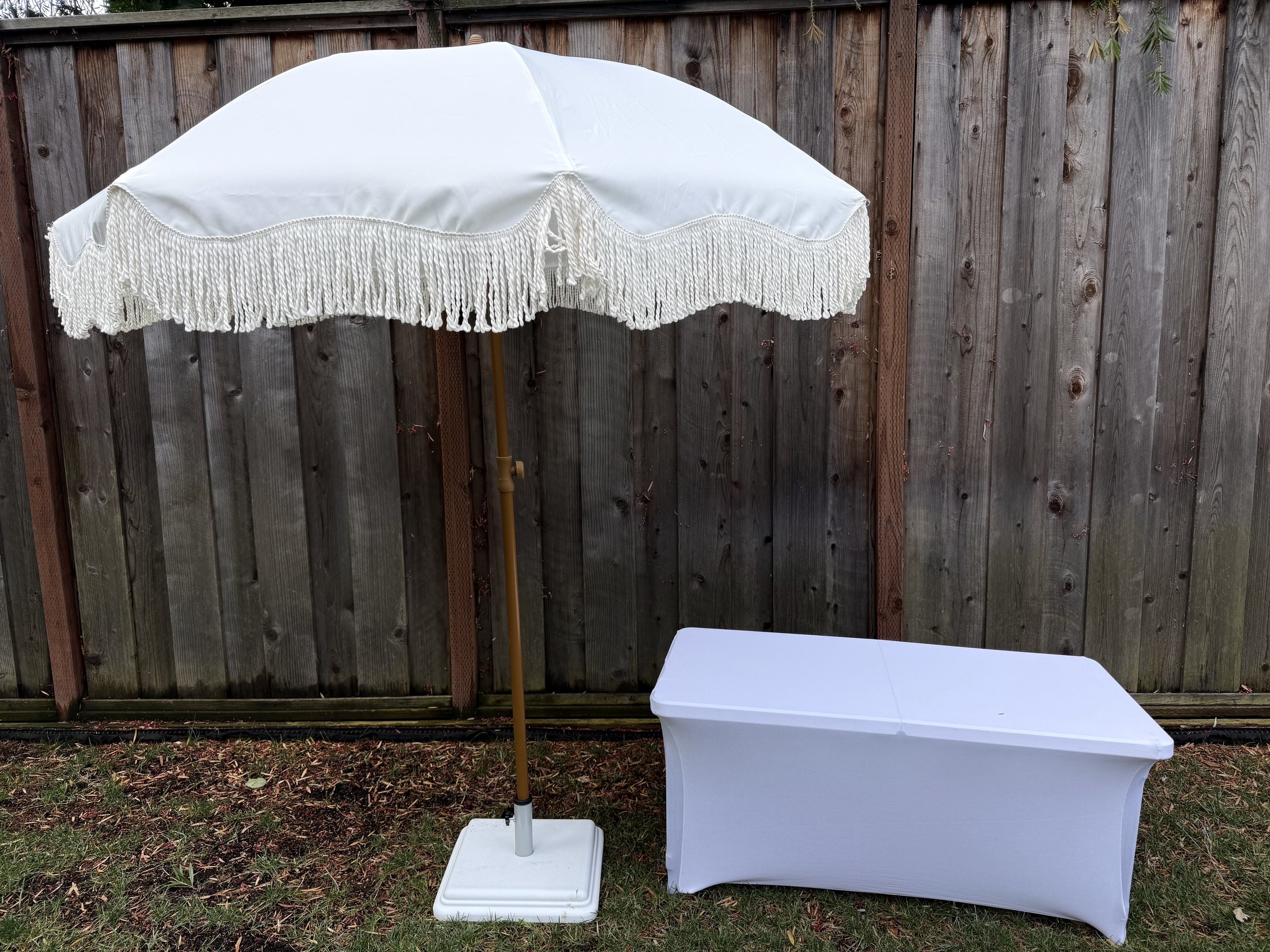 Umbrella and Side Table Rental