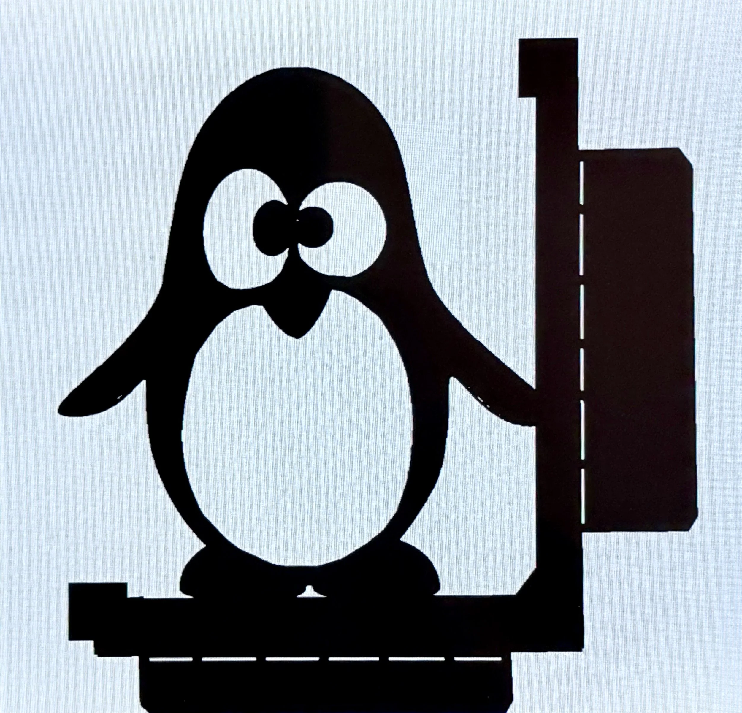 A black silhouette of a person's head with binocular-like eyes, holding hands in front of face, with the letter 'L' on the right side of the image.