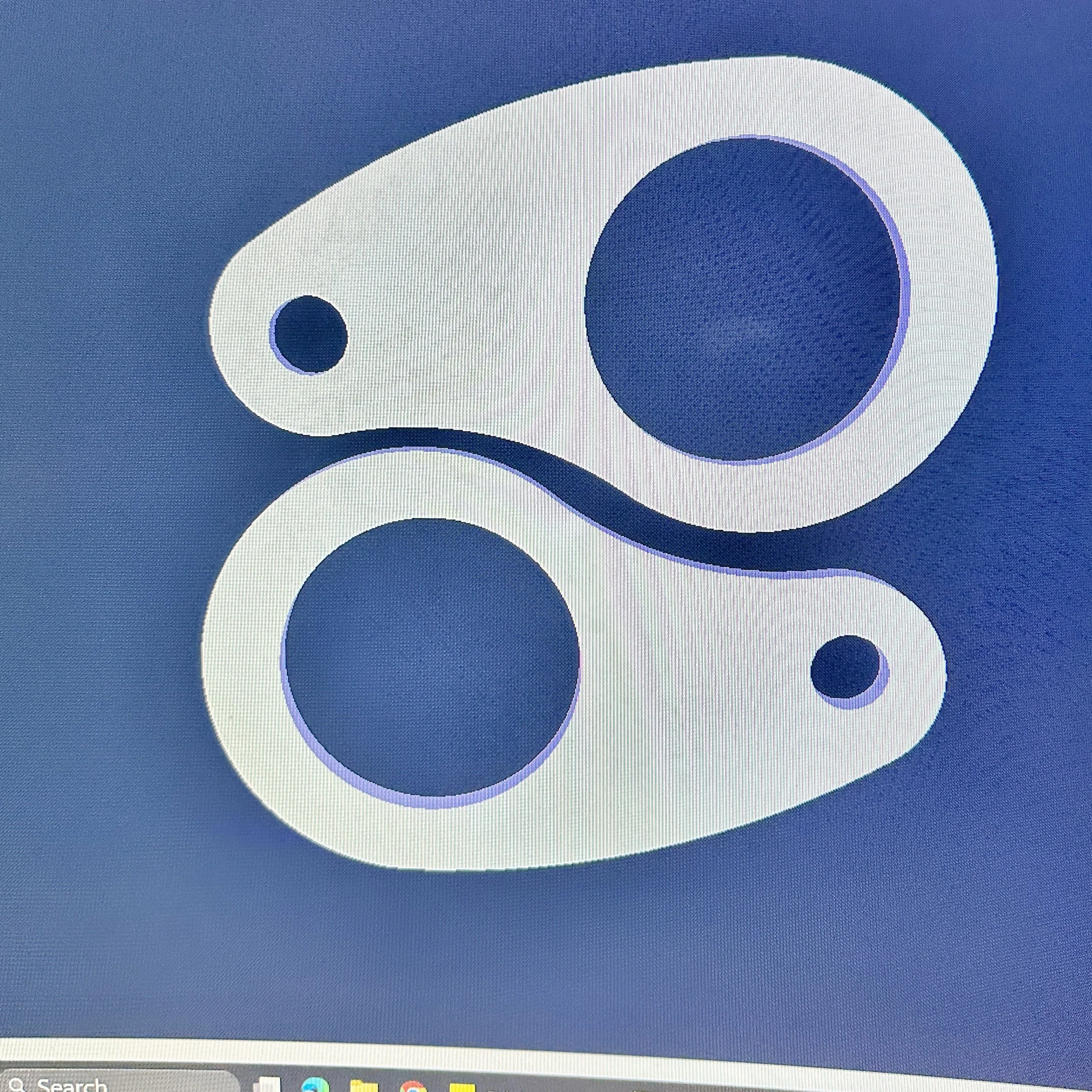 Screen displaying the Google Chrome browser tab with the Google logo, on a blue background with white overlapping circles.