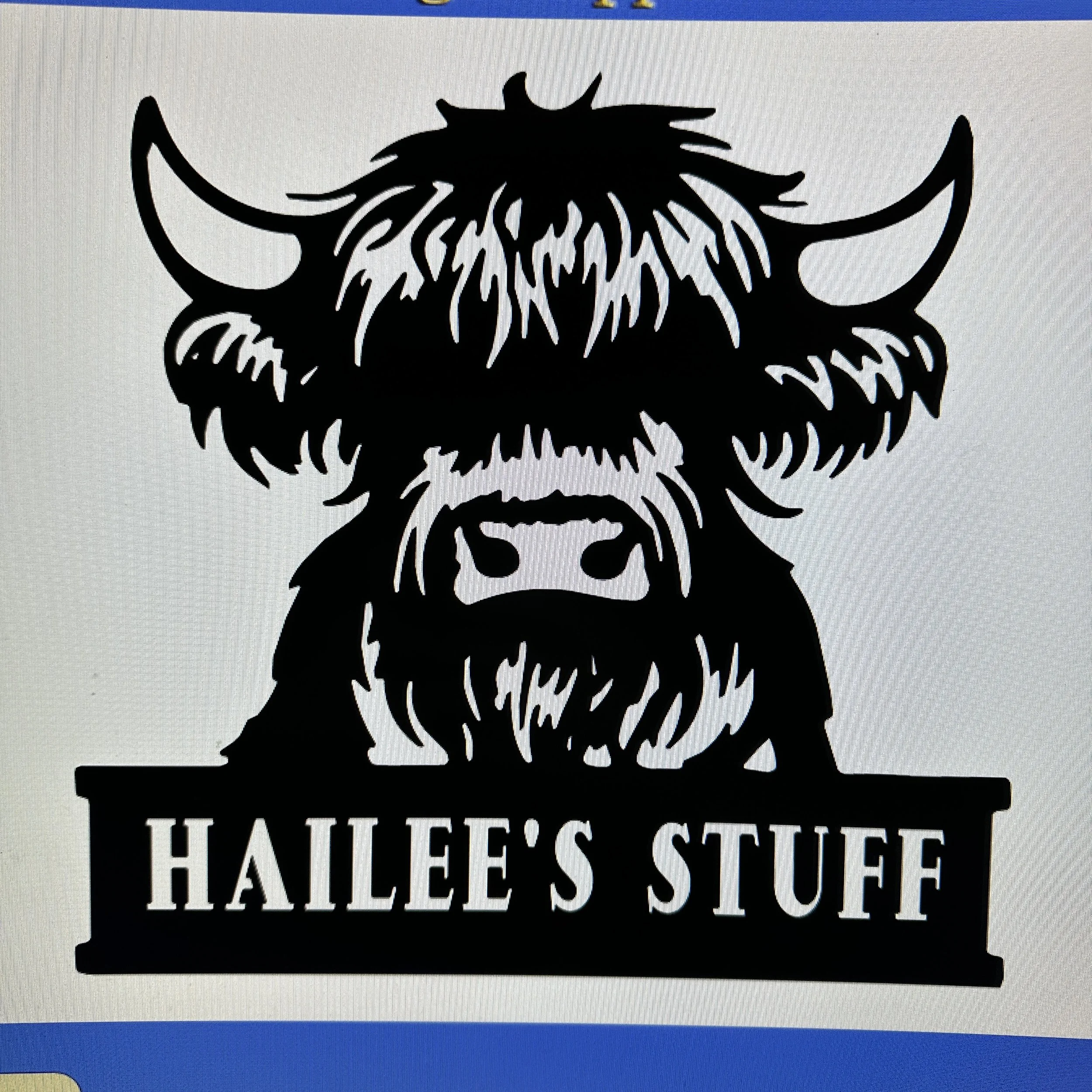 Silhouette of a Wildcat face with pointy ears and spiky fur, with text below reading 'Halle's Style'.