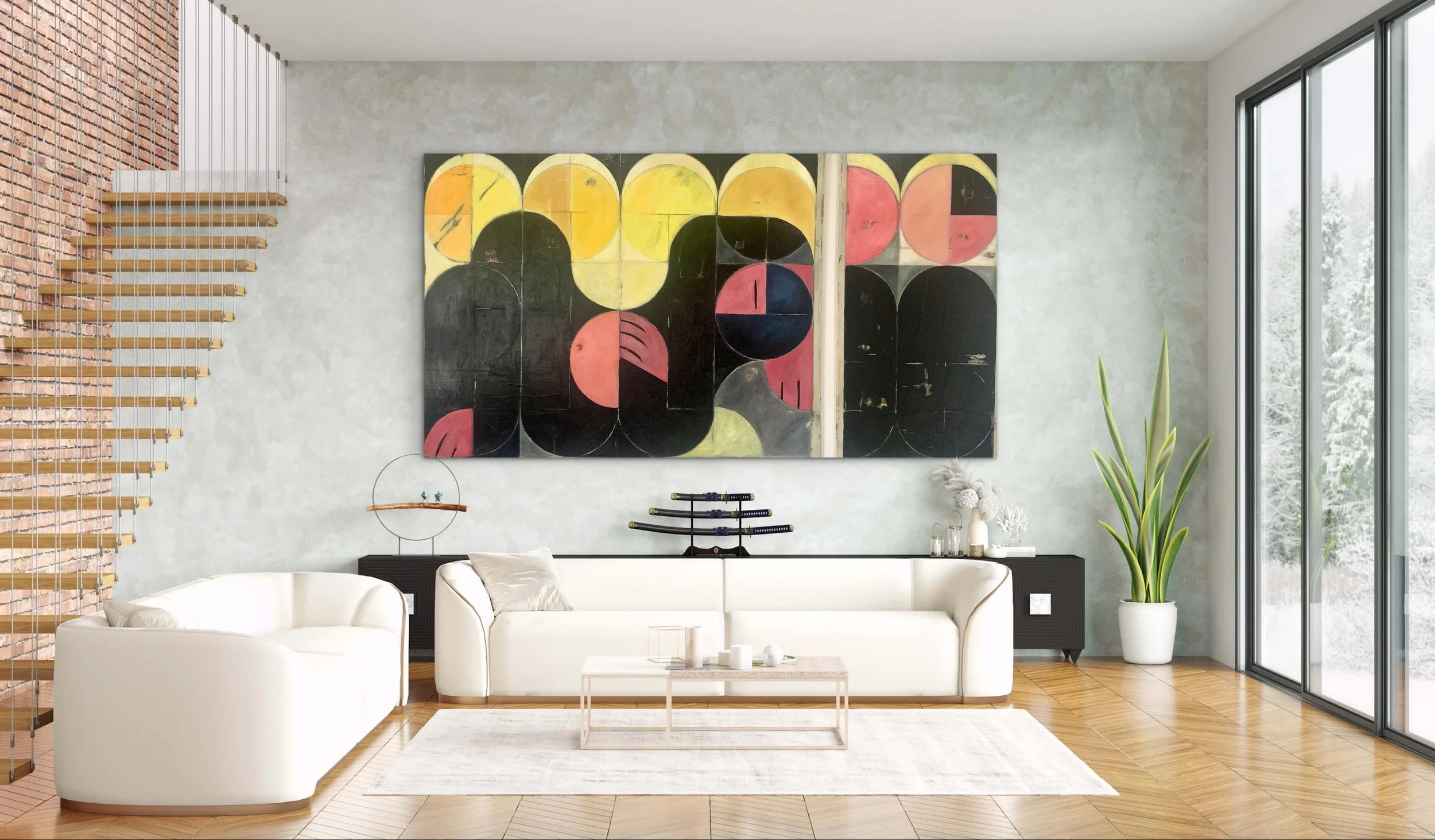 'Birth of Gemini', 48"x84", oil on canvas