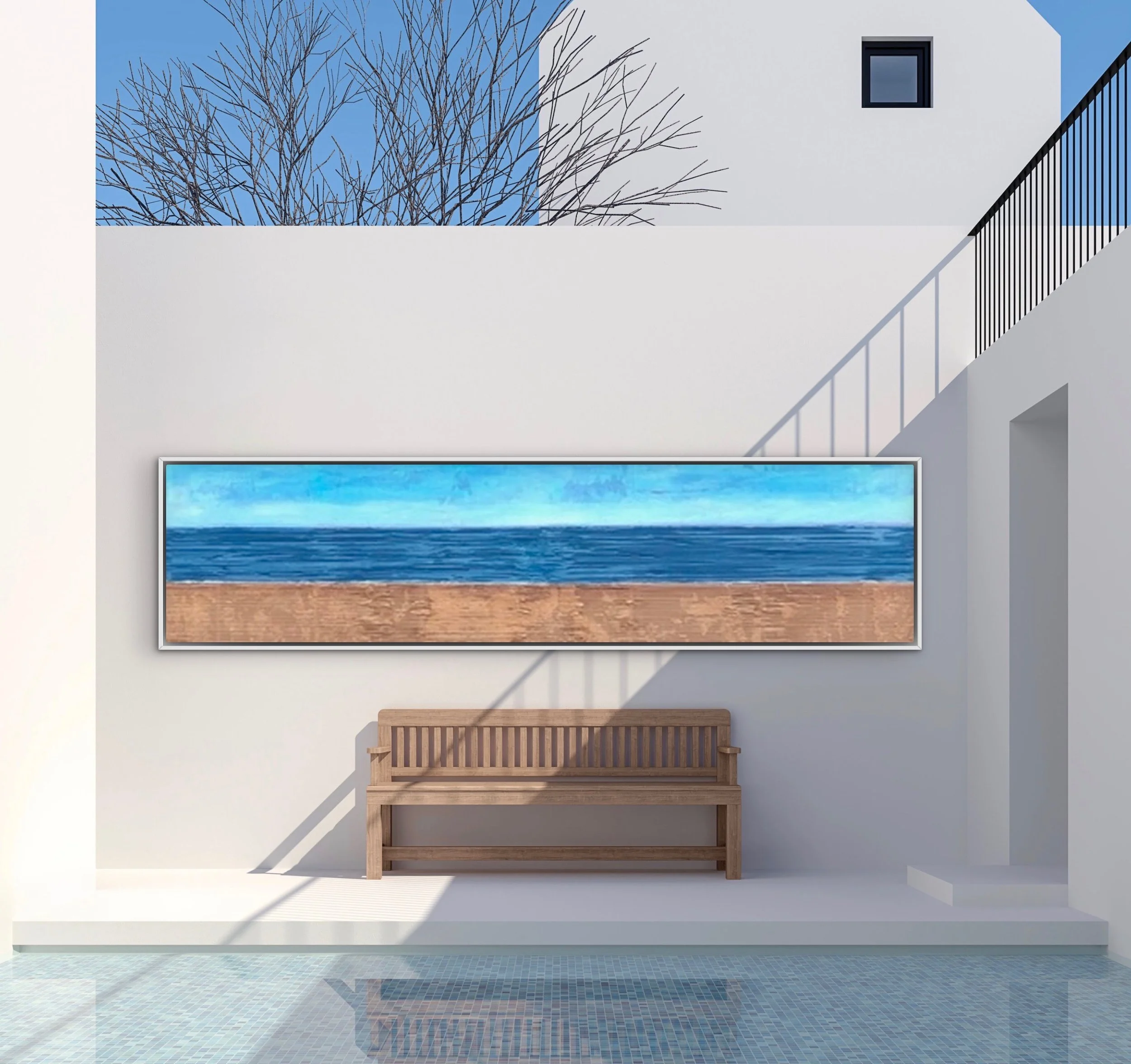 'Mecox Beach, Bridgehampton', 2.5'x8.5', oil, paper and cardboard on wood panel      SOLD