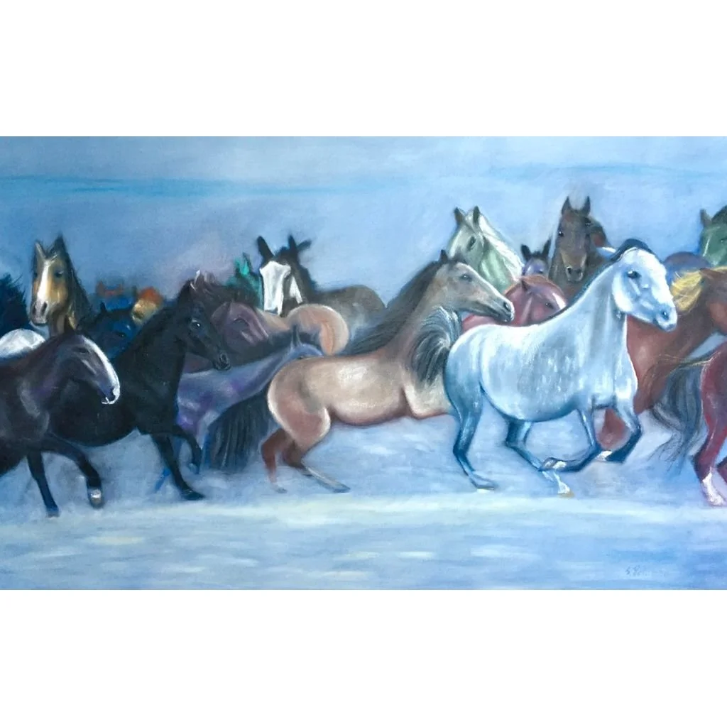 'Stampede, Sand Wash Basin, CO, 24"x36", oil on canvas