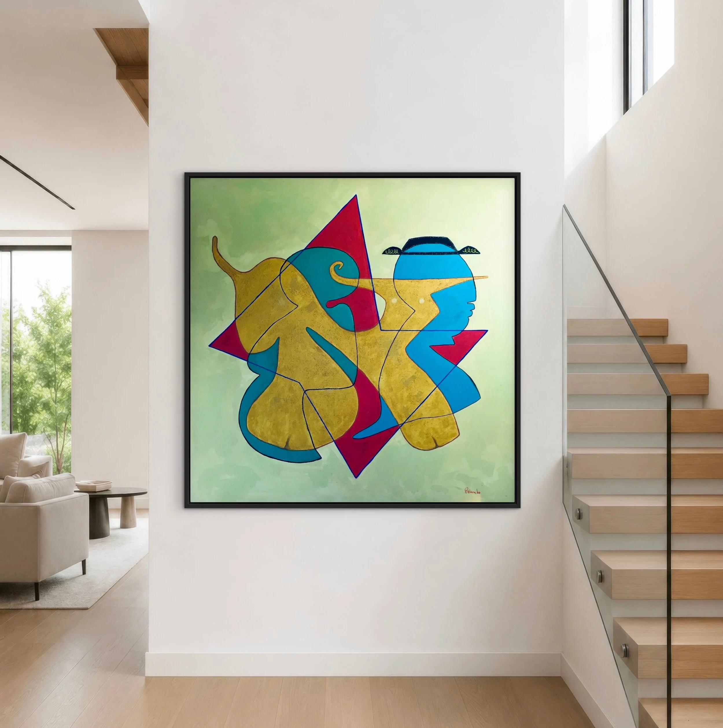 "Corrida (Bullfight)", 48"x48", oil on canvas
