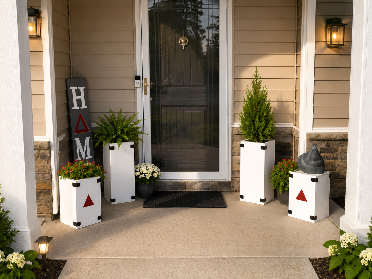 Planter boxes for porch