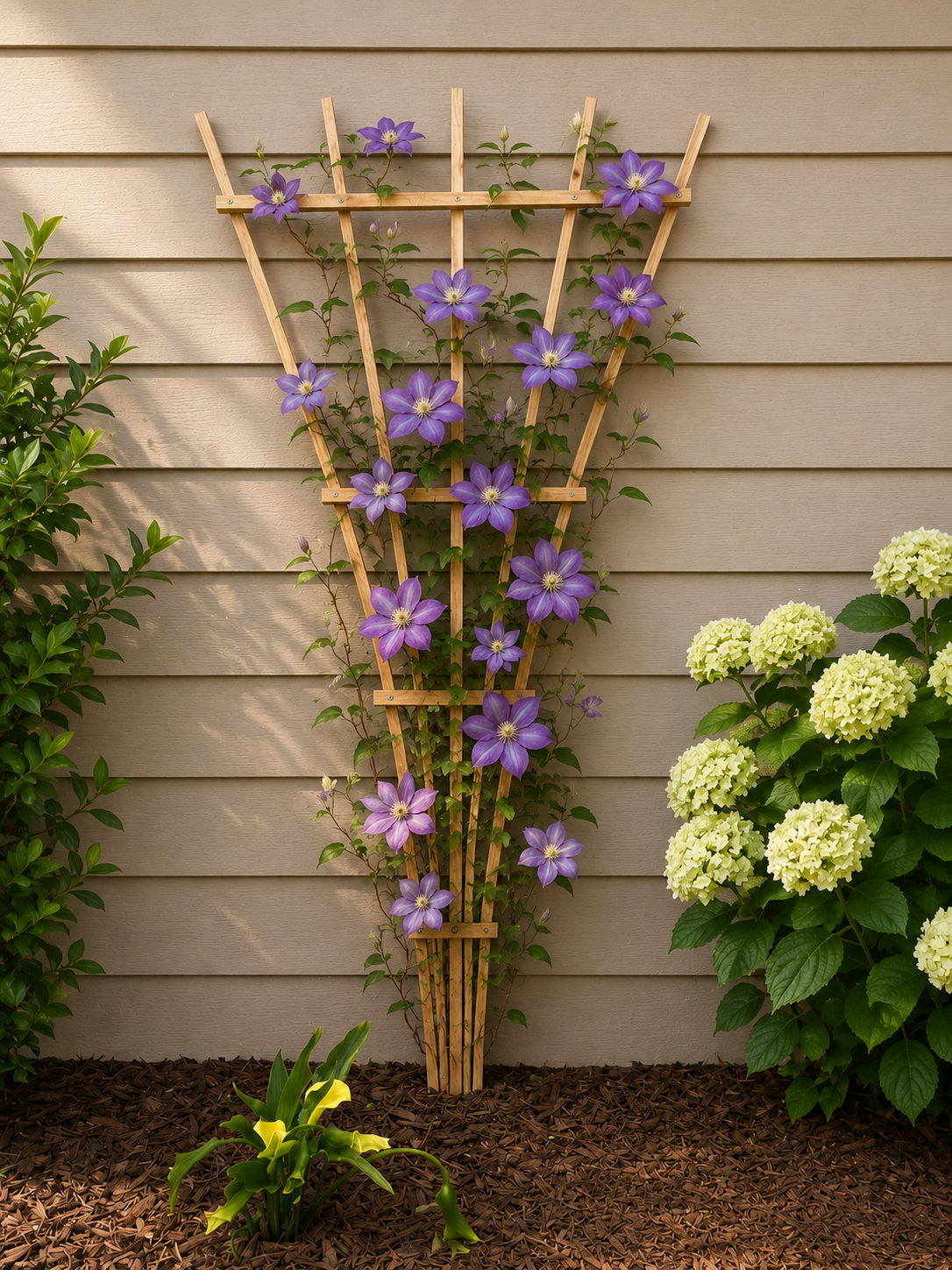 Natural Cedar Fan Trellis