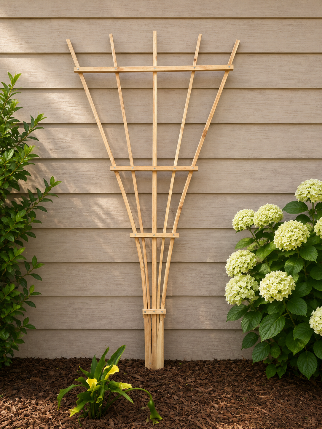Natural Cedar Fan Trellis