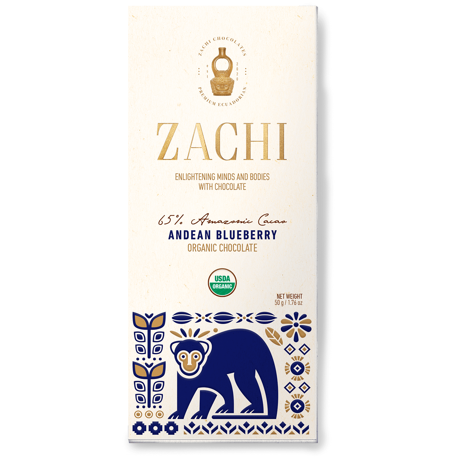 65% Amazonic Cacao Bar with Andean Blueberry