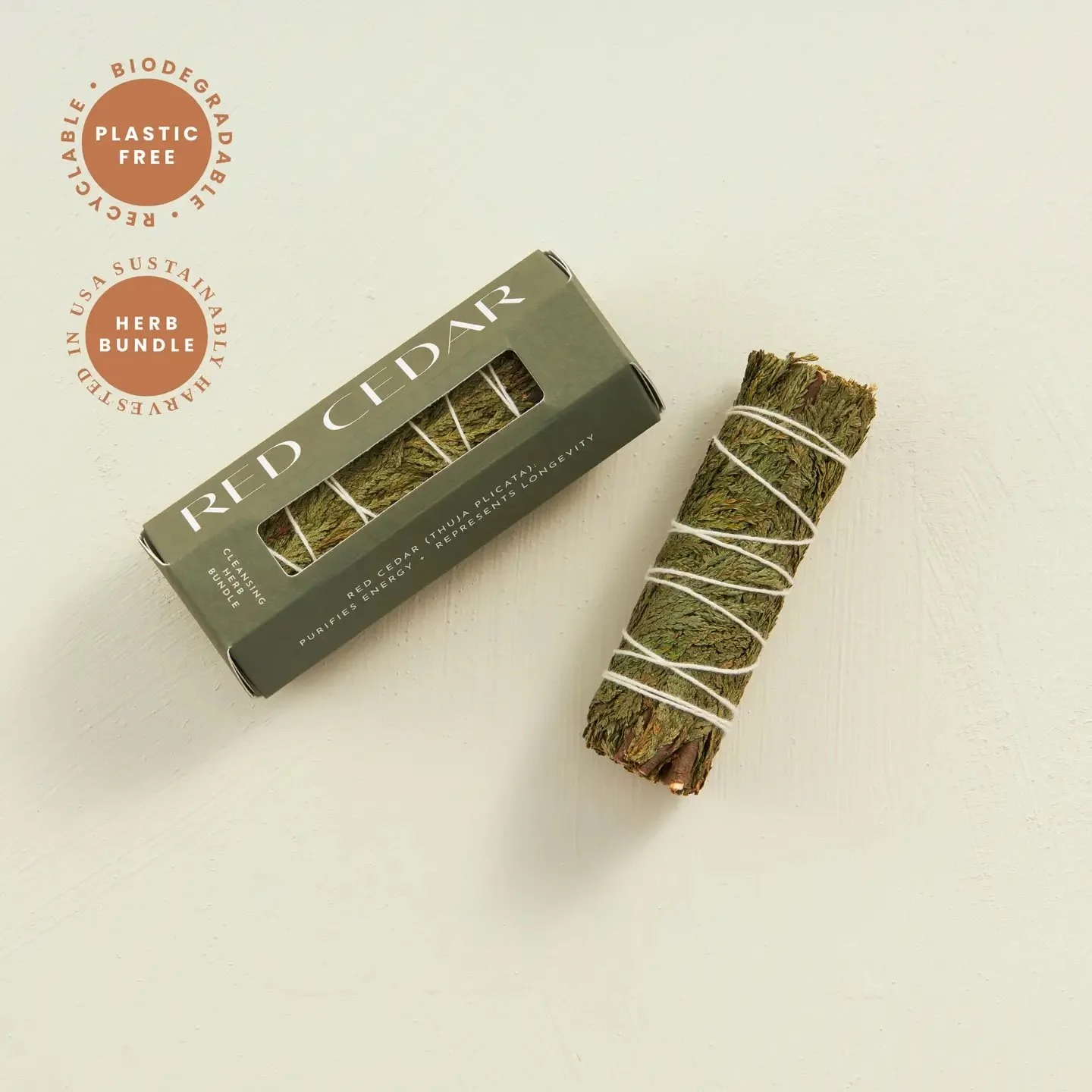 Red Cedar Smudging Herb Bundle - Plastic Free Packaging!