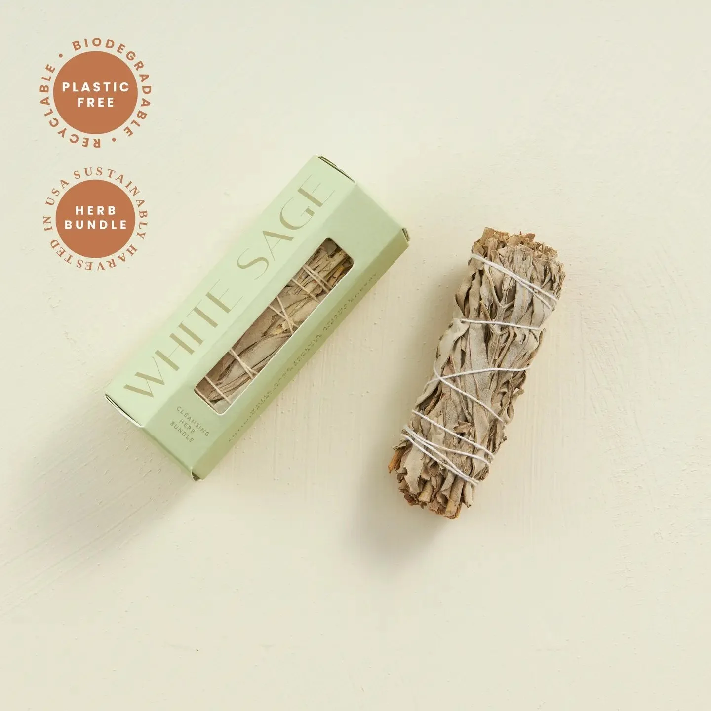White Sage Smudging Herb Bundle - Plastic Free Packaging!