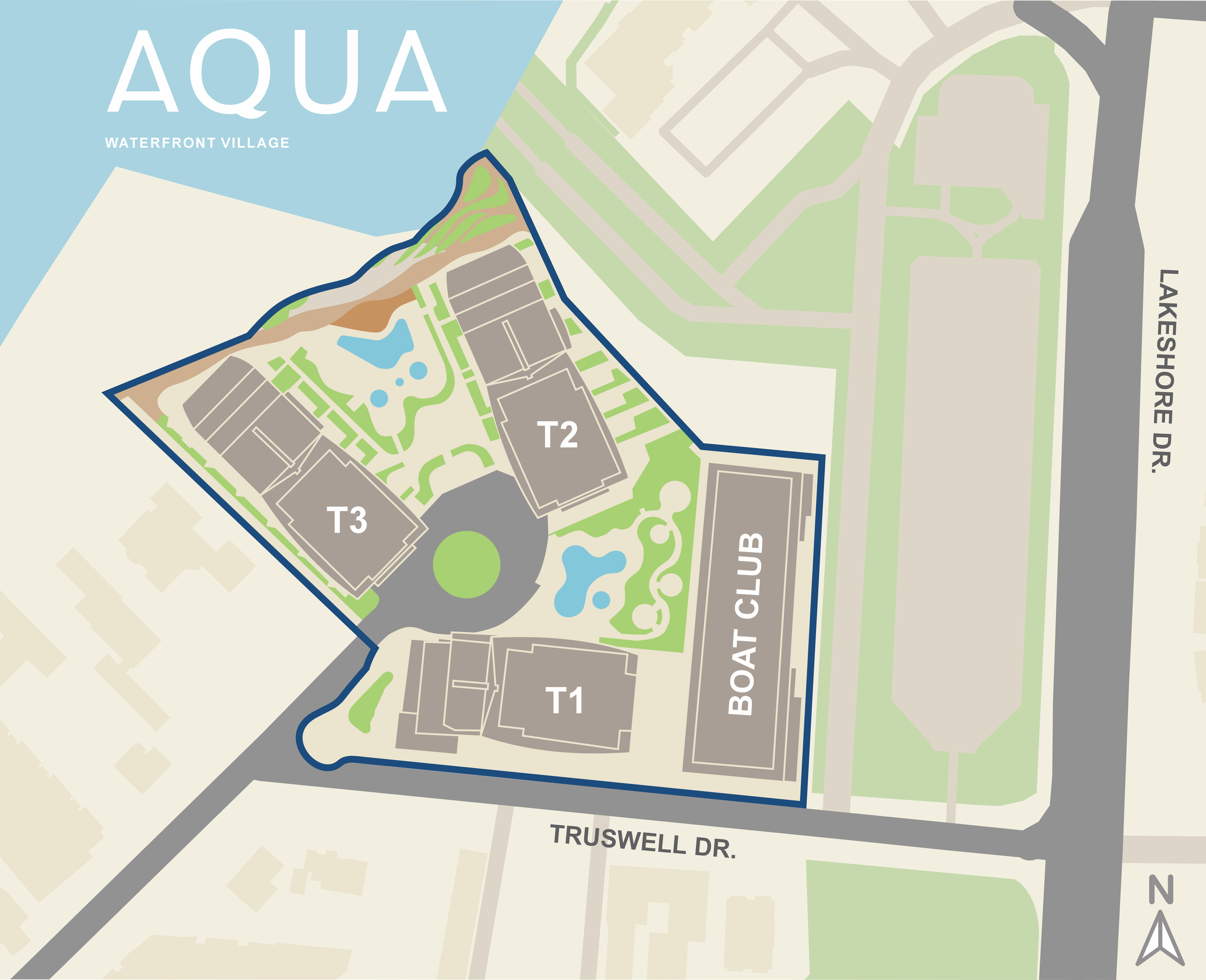 Map of AQUA Waterfront Village