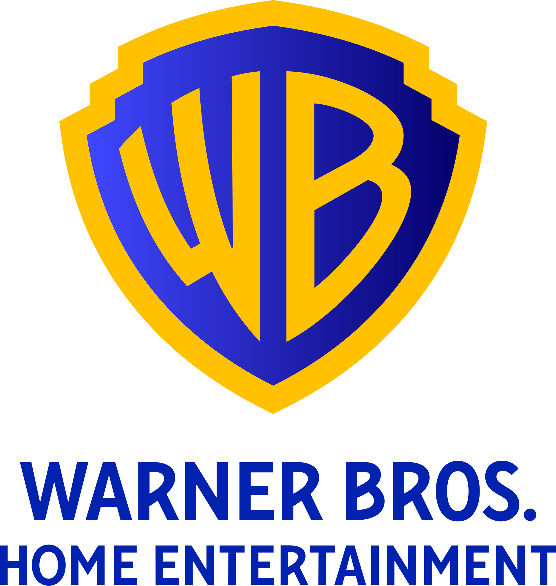 Warner Bros logo with warning sign overlay at the bottom