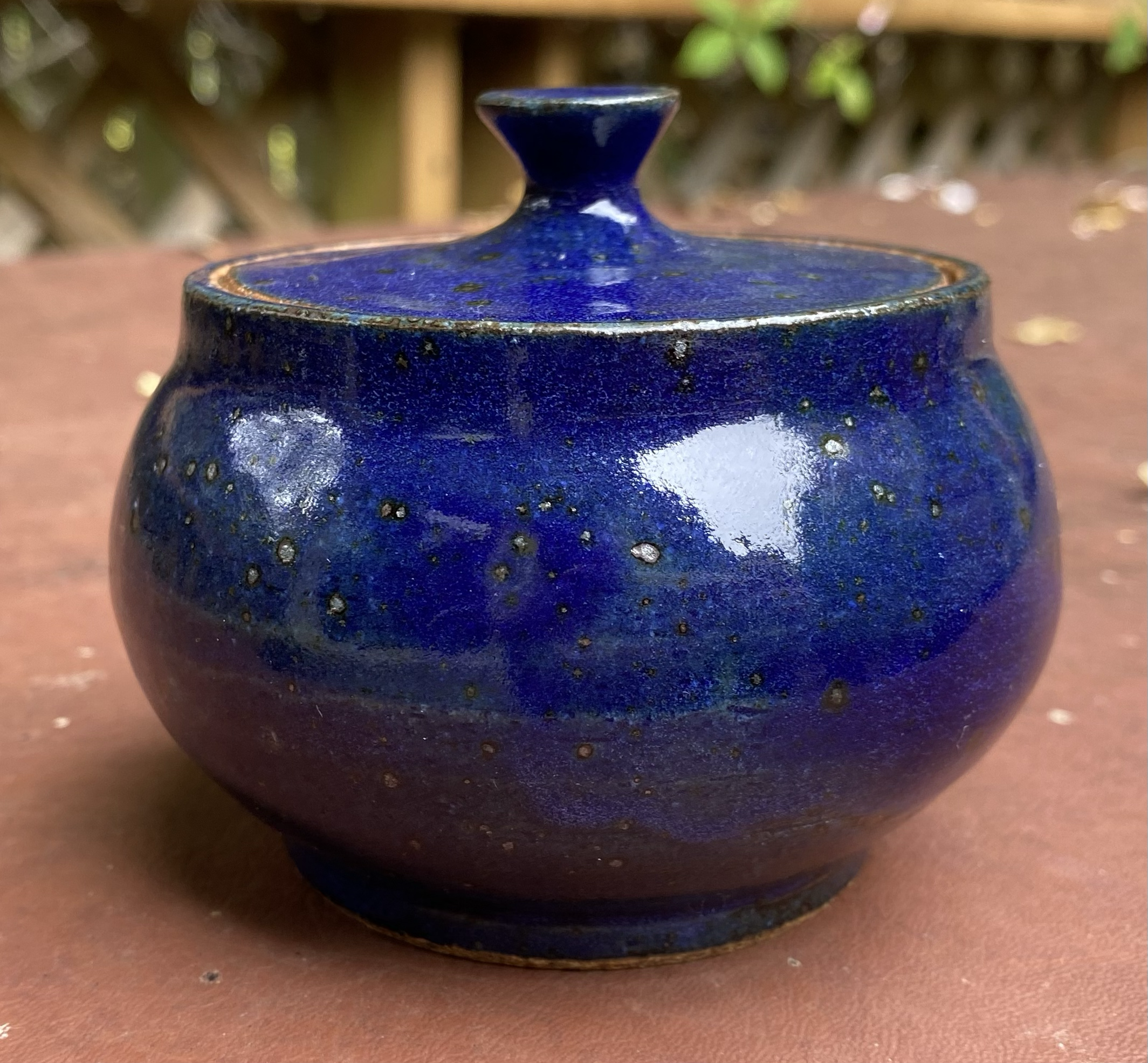 Blue (Copy) , 3" in height, recycled clay, △10 gas reduction, ming blue, 2025