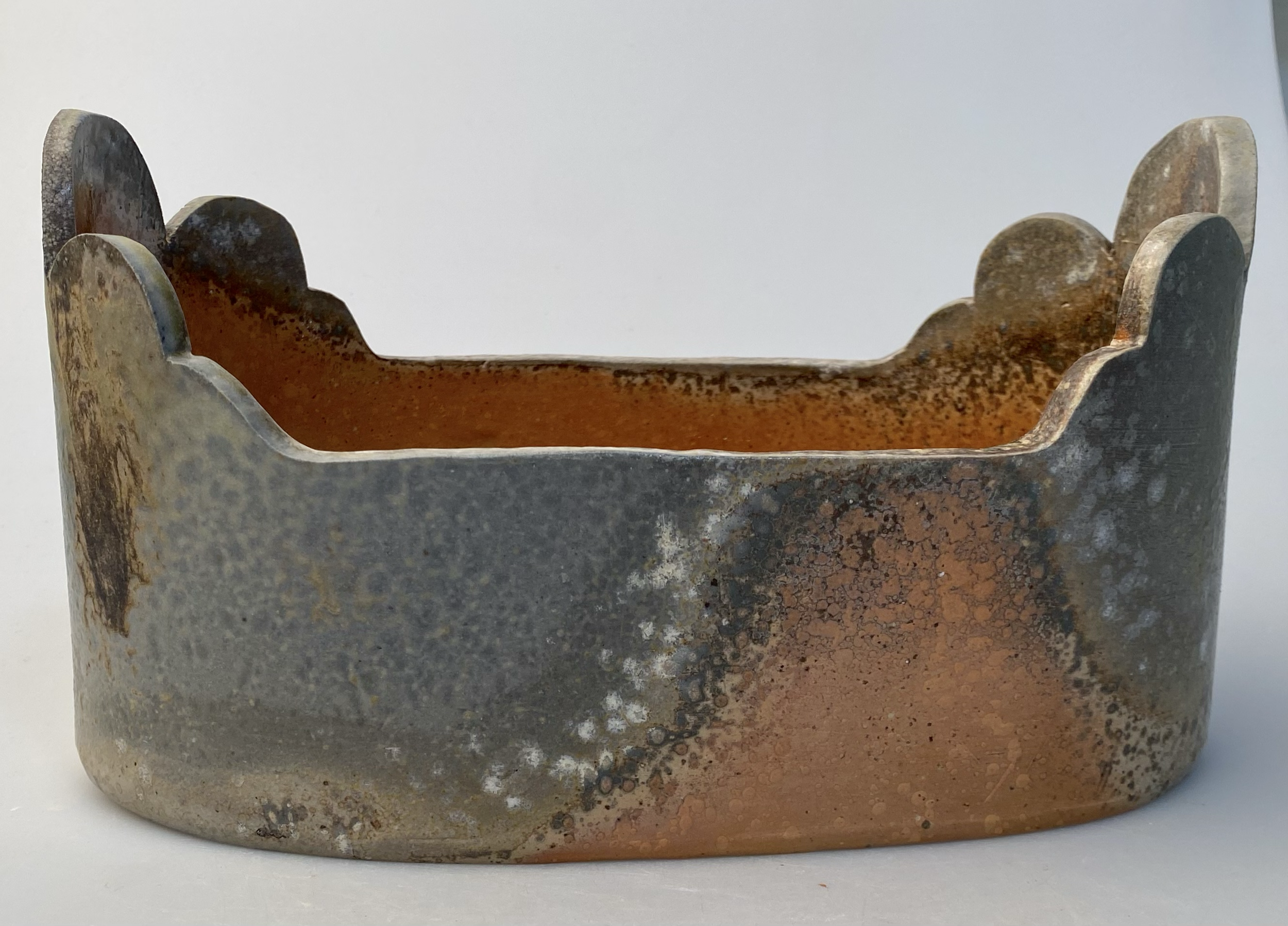  Planter (Copy), 11" in width, △10 woodfire, slip, 2025