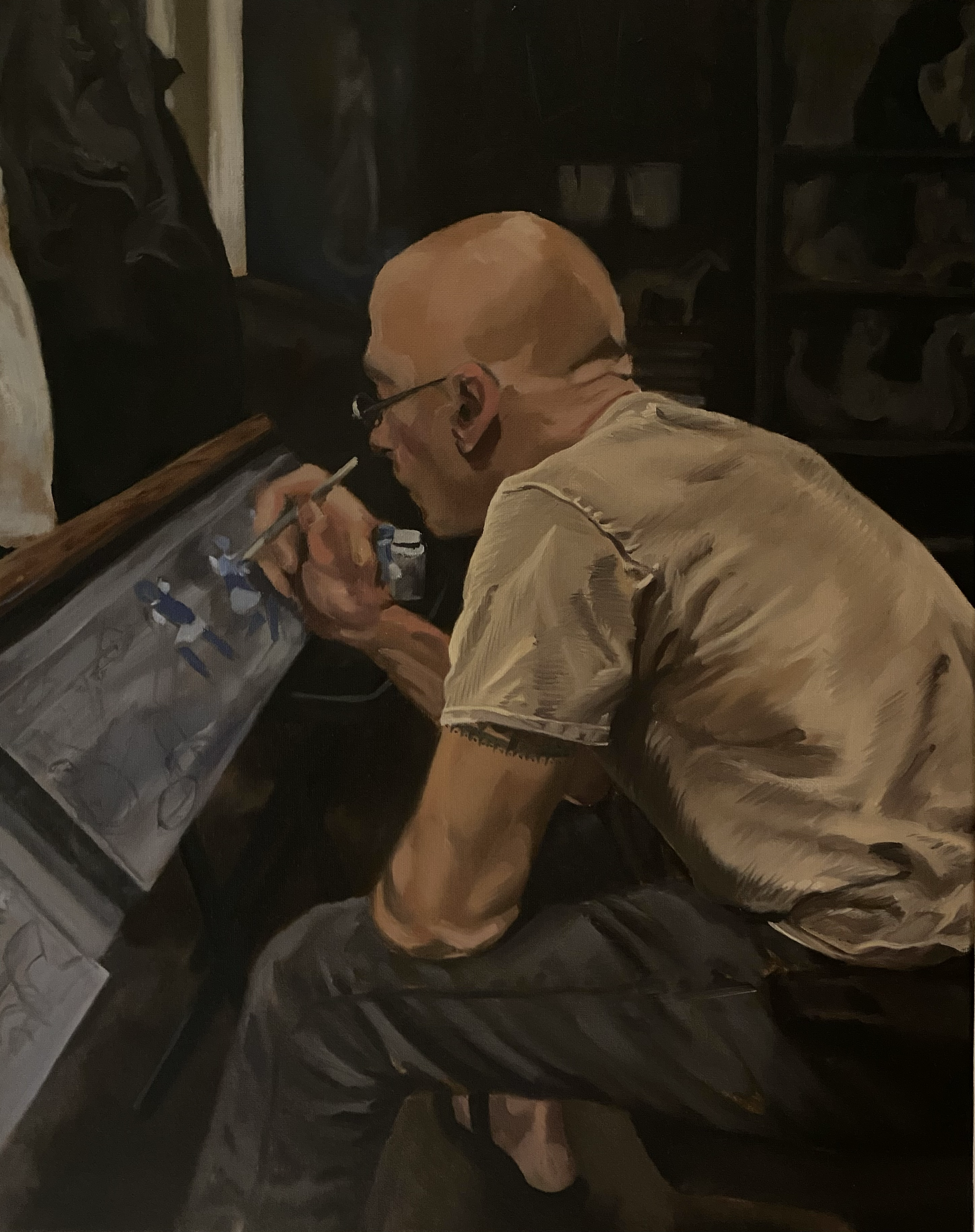 The Studio, oil on canvas, 20 x 16", 2025