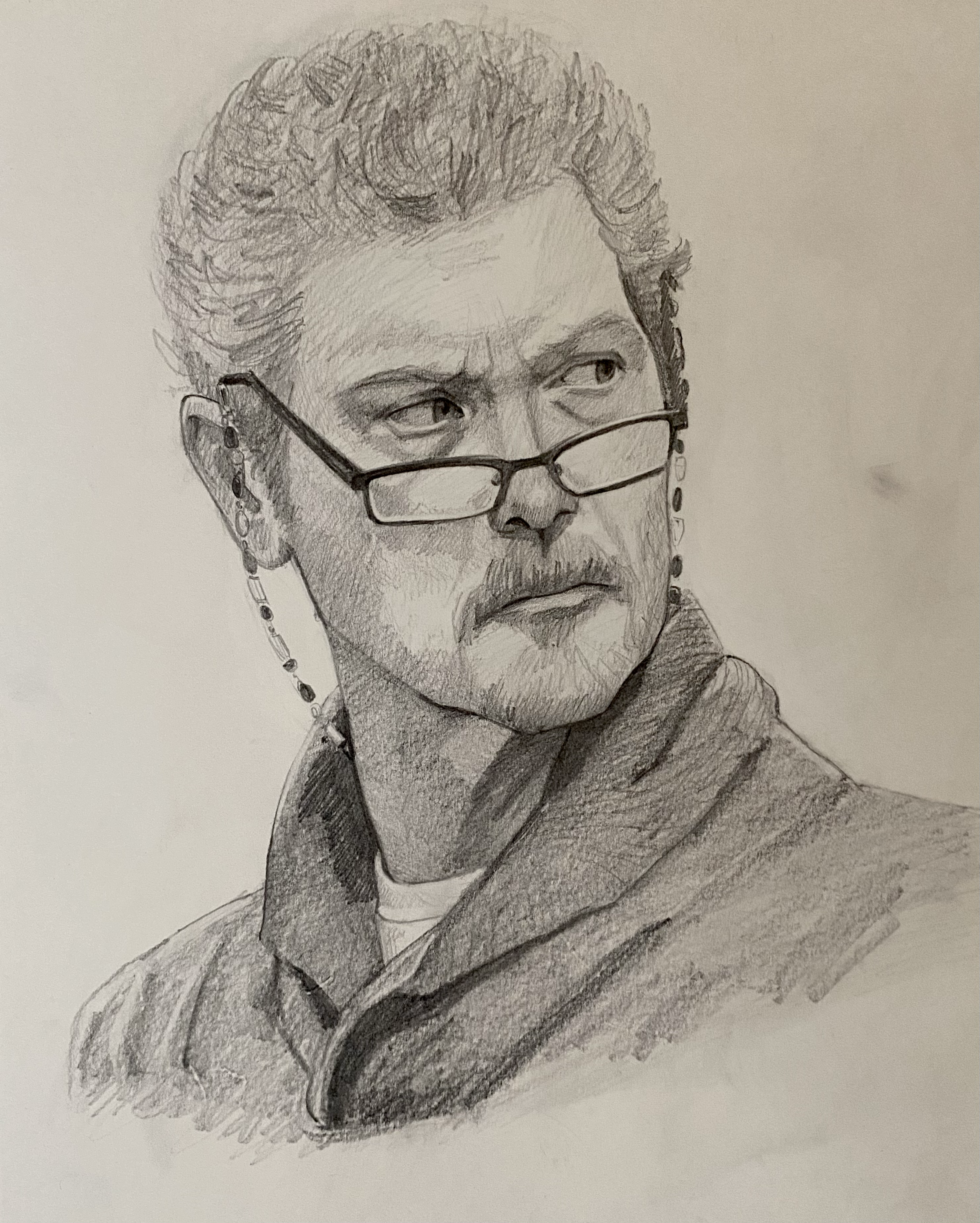 Graphite on paper, 13 x 12", 2024