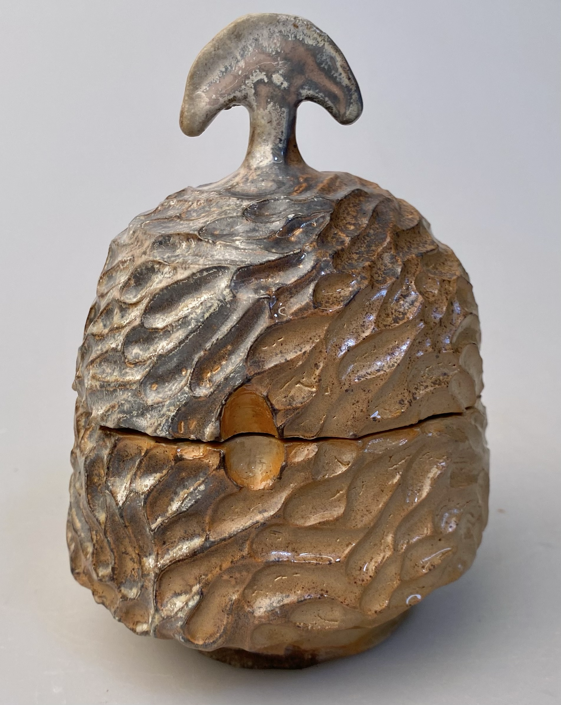 5½" in height, △10 woodfire, slip, 2025