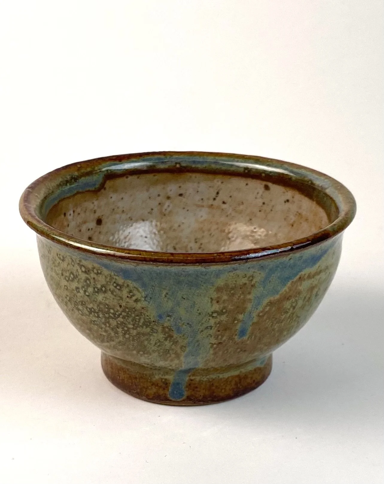 Bowl, 4¾" in width, recycled clay, △10 gas reduction, tomato red over bray shino, 2025
