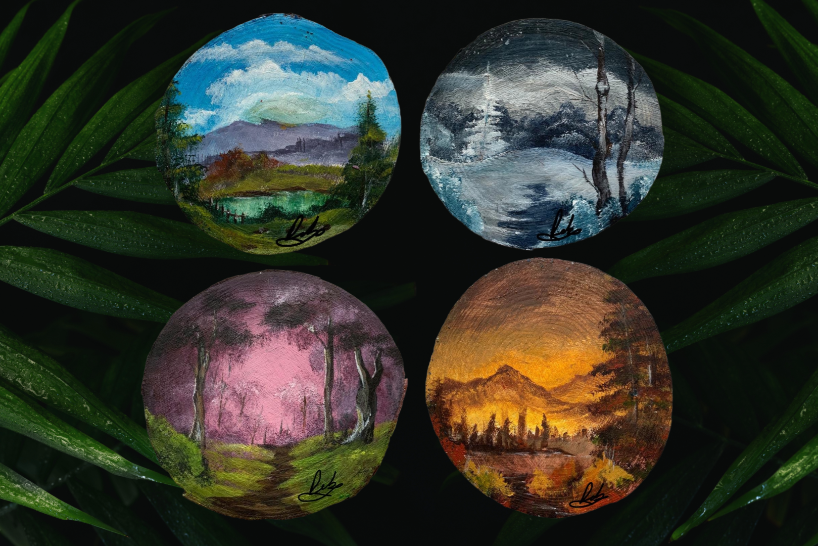 Set (4) Custom Wooden Coasters