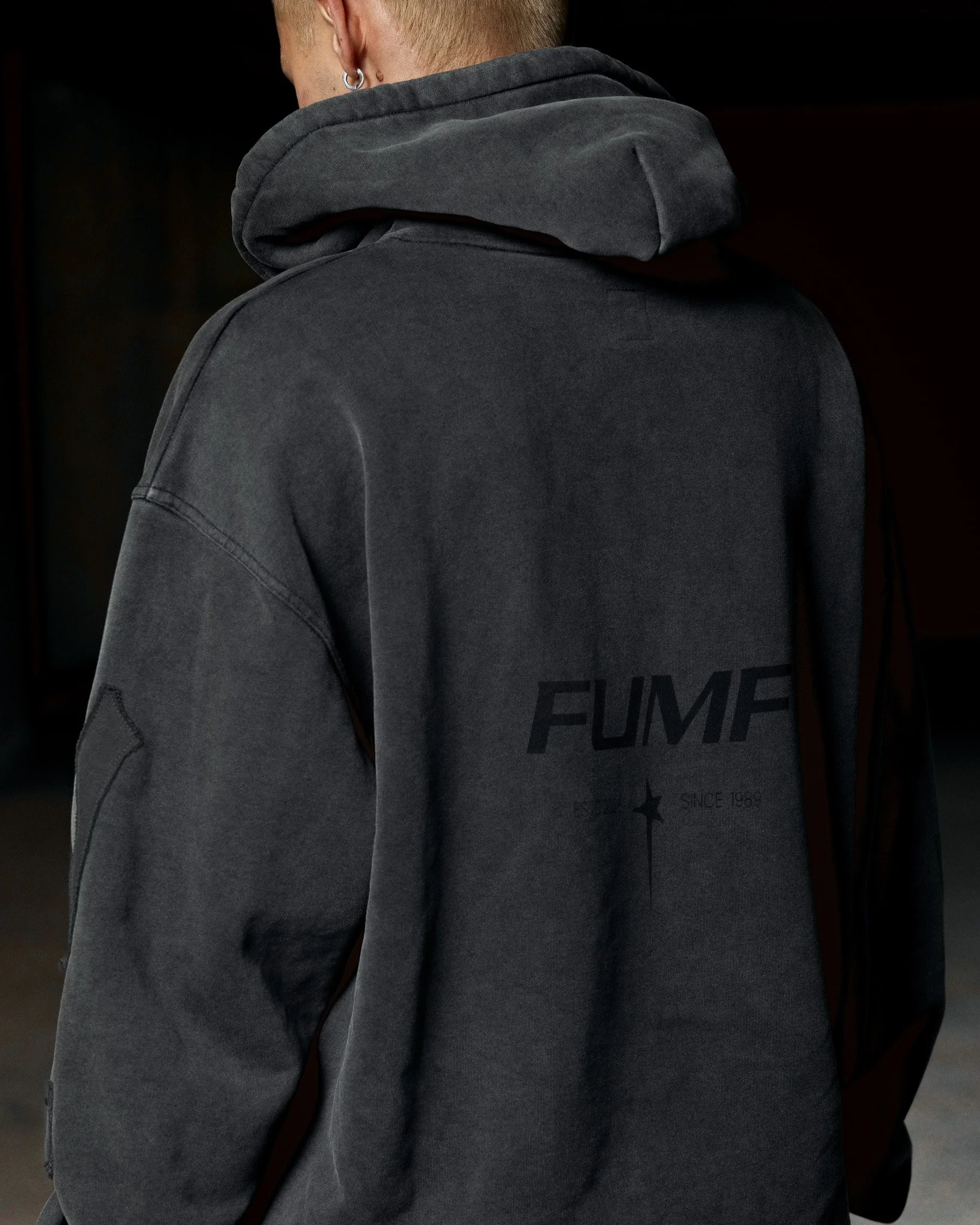 AETHER ASH GREY HOODIE - BACK