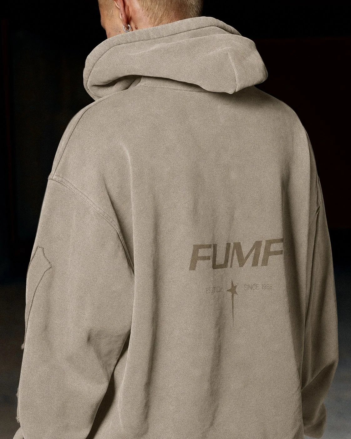AETHER SAND STORM HOODIE ON MODEL - BACK