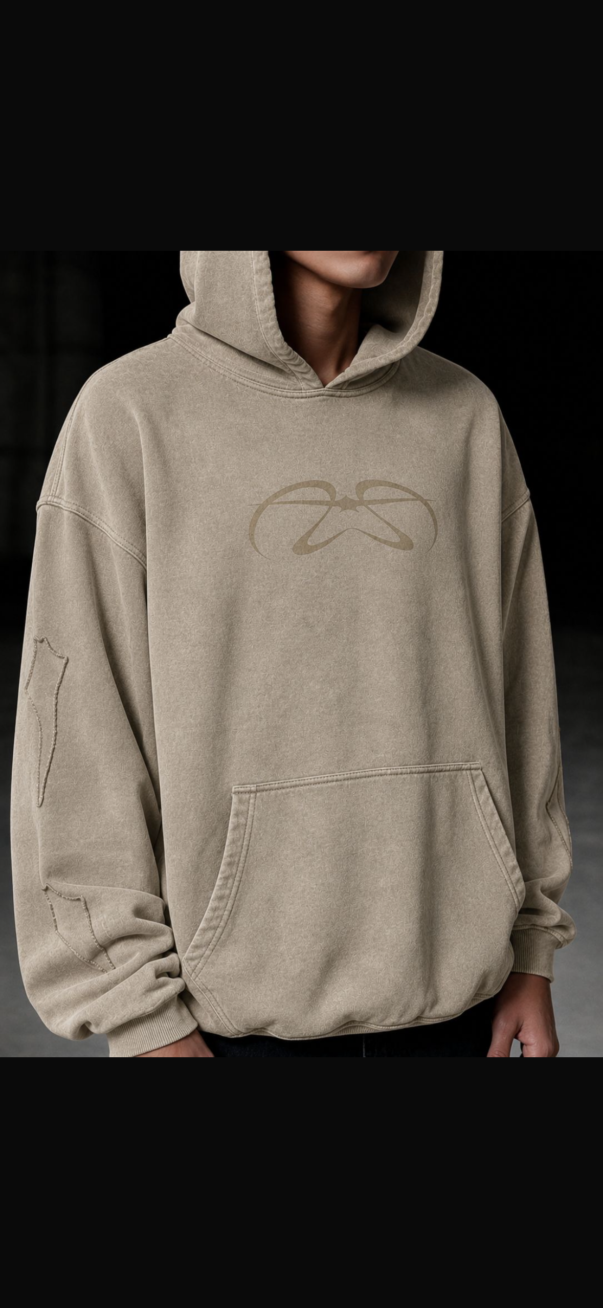 AETHER SAND STORM HOODIE ON MODEL - FRONT