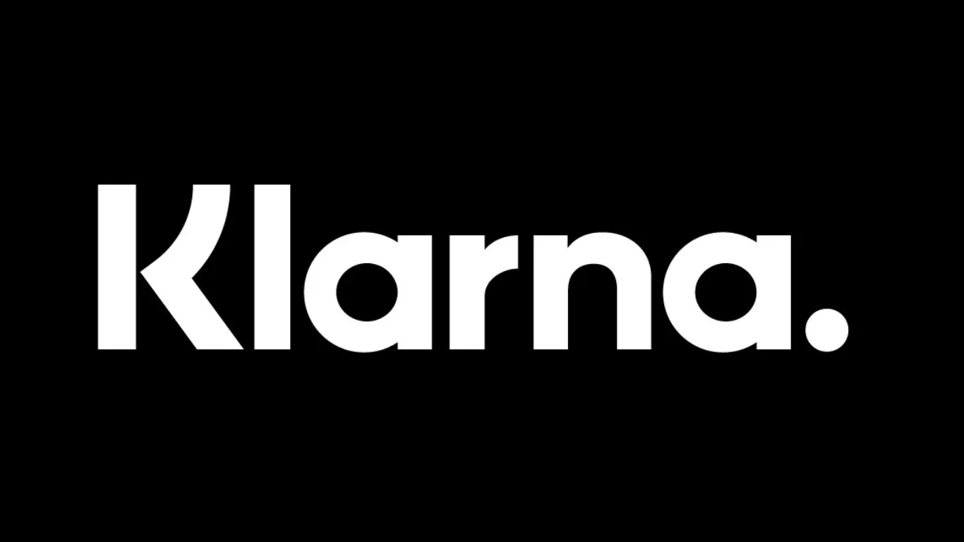 Bold white text on black background reading, 'Klarna.'