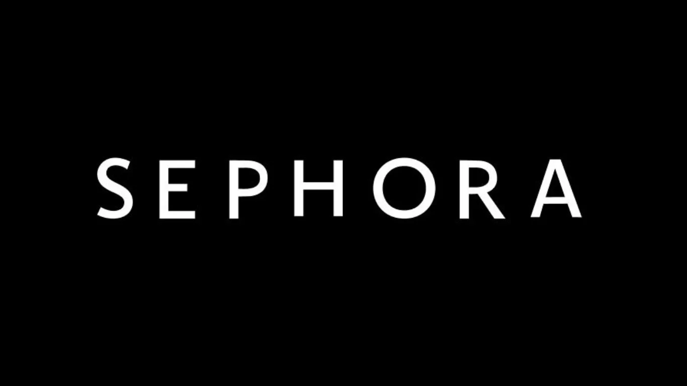 Sephora logo on a black background