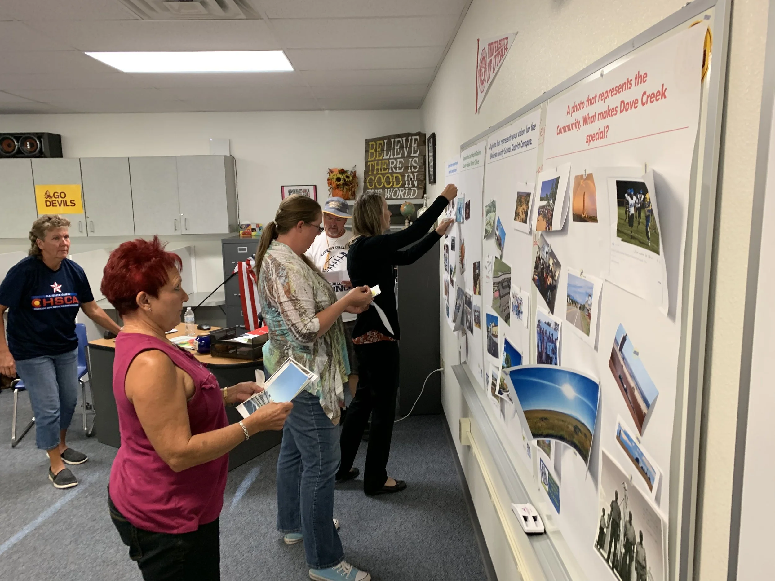 Dolores County School District planning phototyping wall