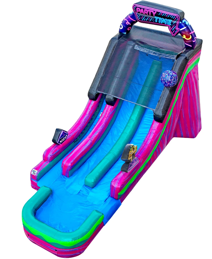 Neon Glow Dual Slide Water Slide