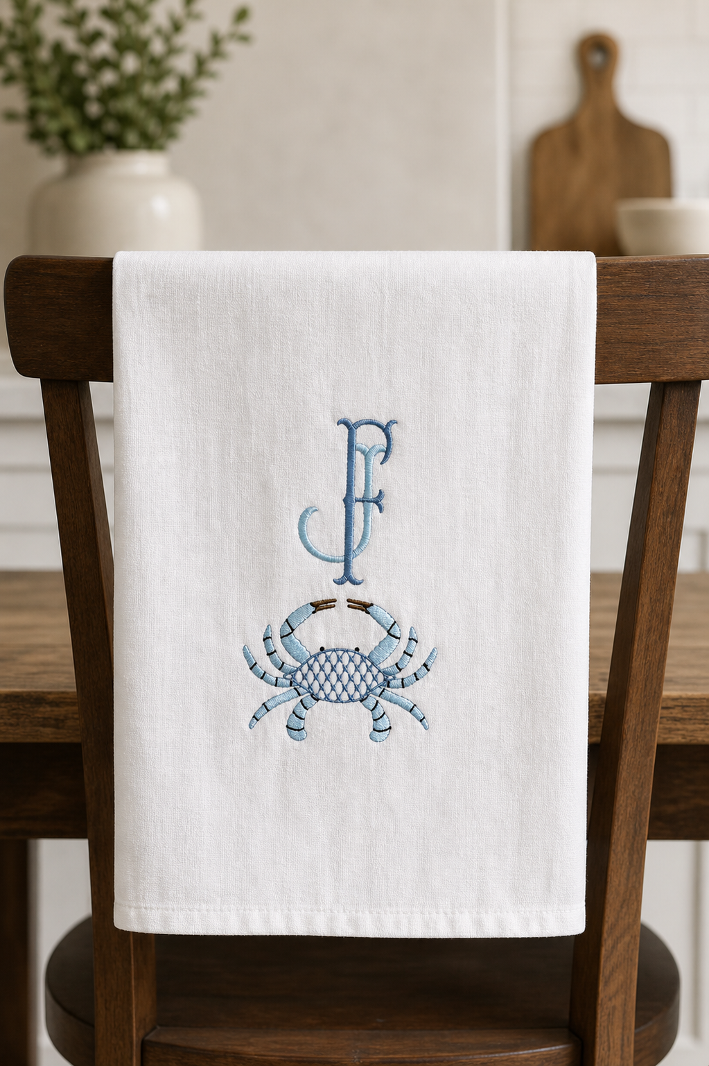Personalized Blue Crab Towel