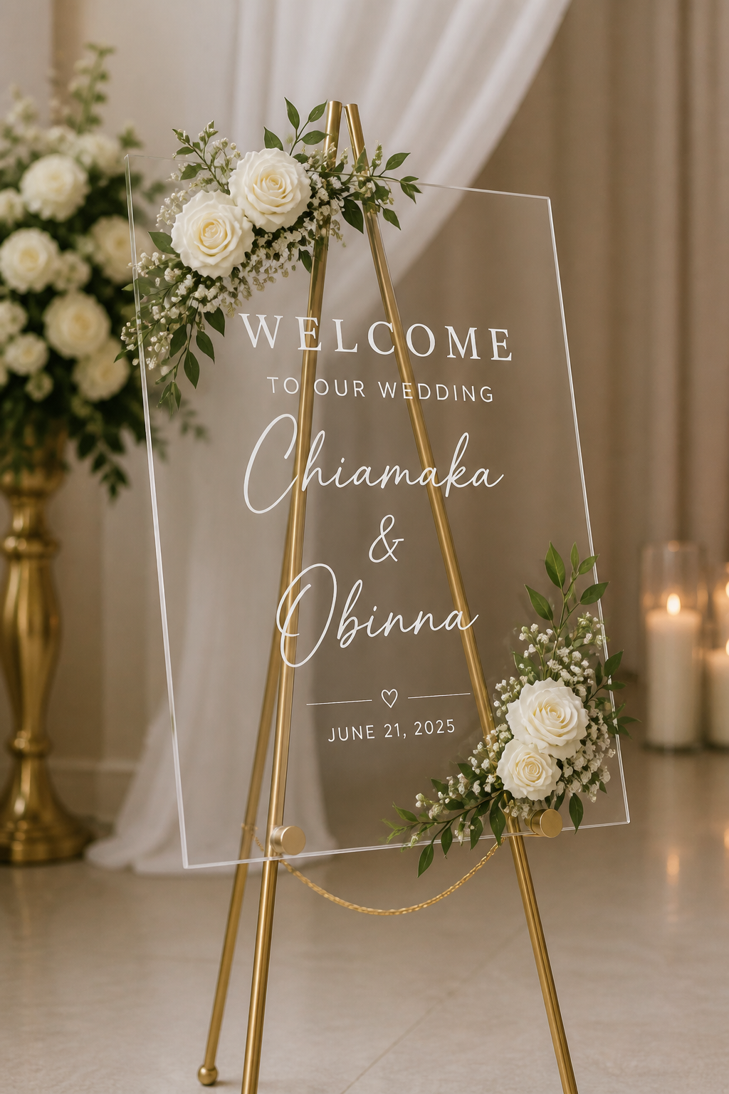 Acrylic Wedding Welcome Sign | ỤLỌM Collection