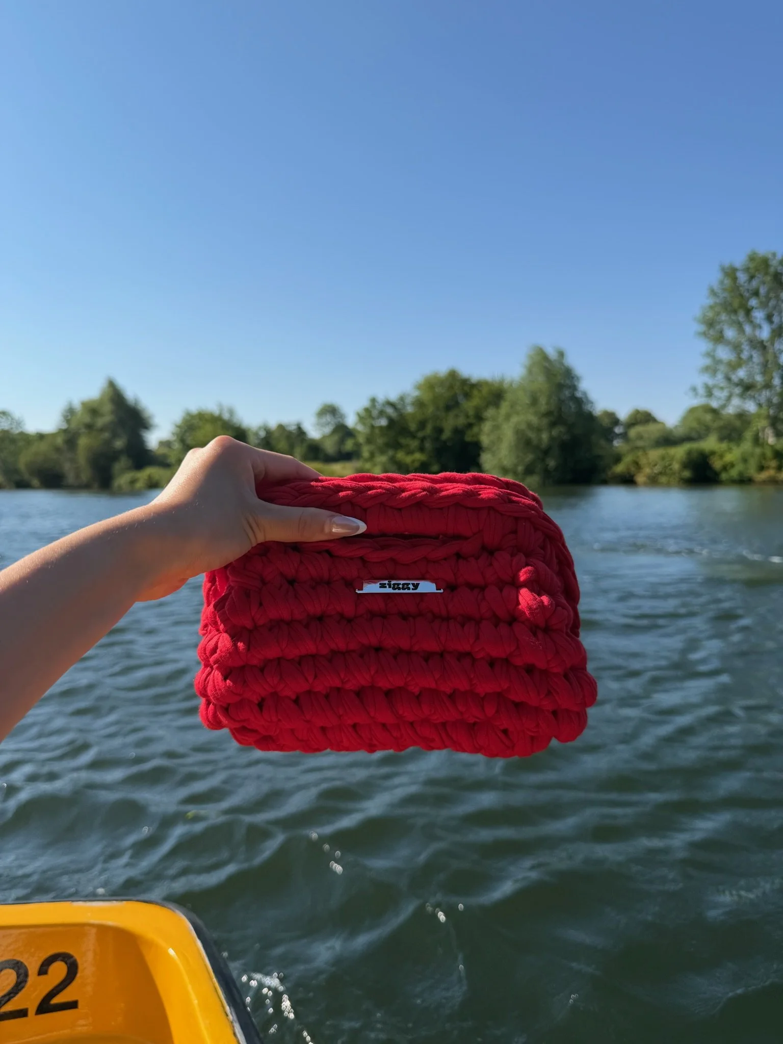 Ruby Red Fay Clutch