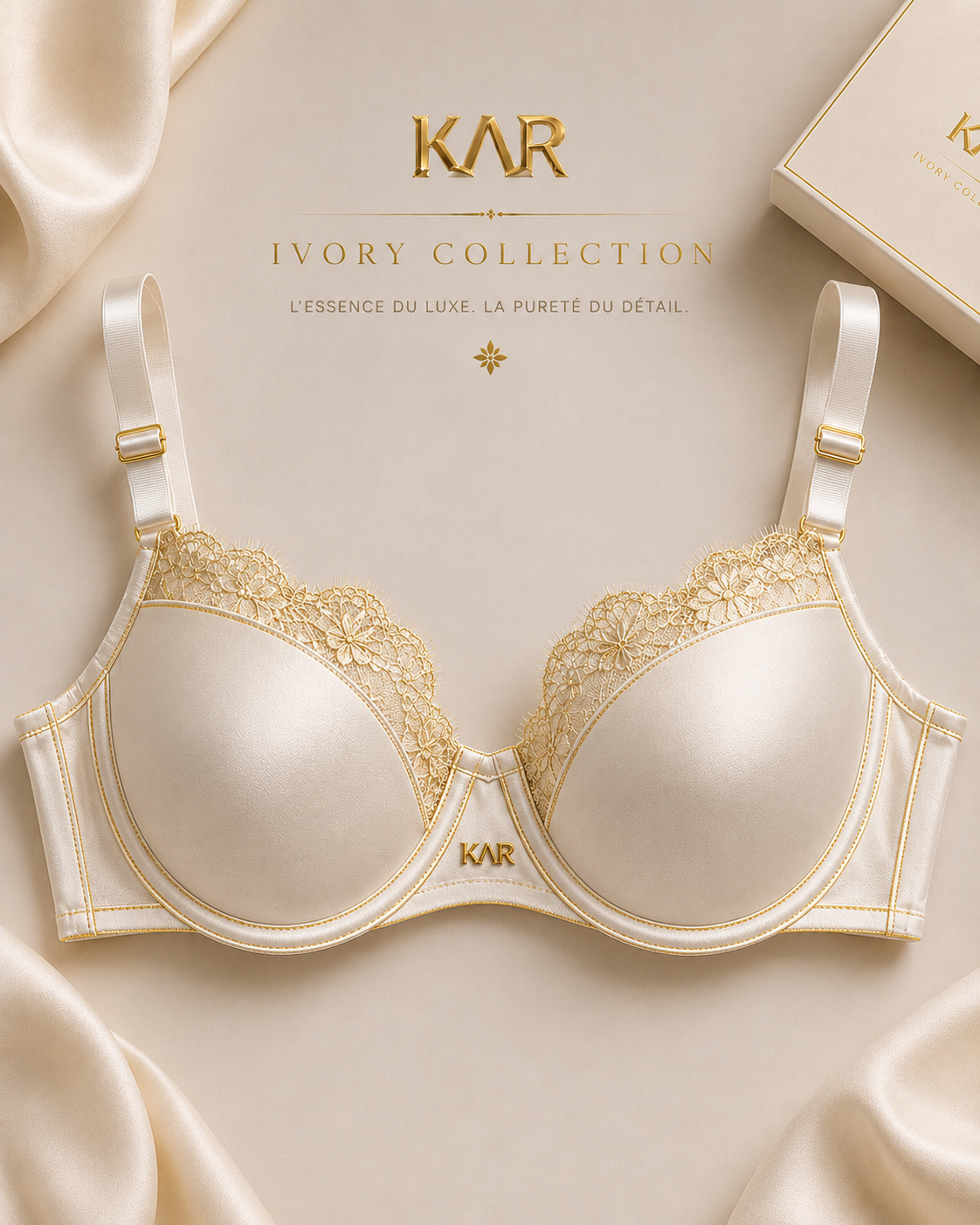 Soutien-Gorge Couture en Soie | Ivory Collection