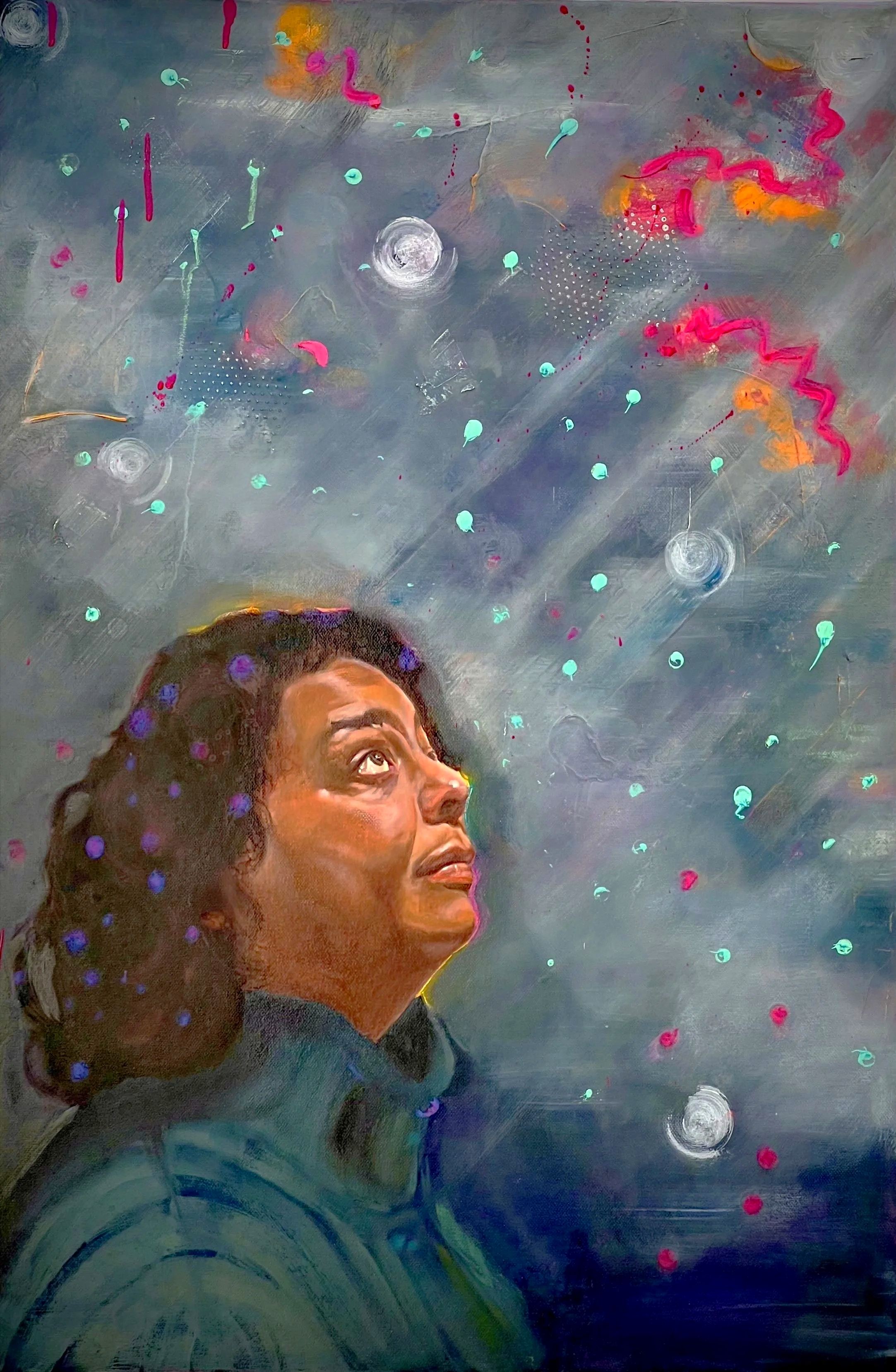SAINT 1: Acrylic and oil on canvas 
( 50 x 76 cm )