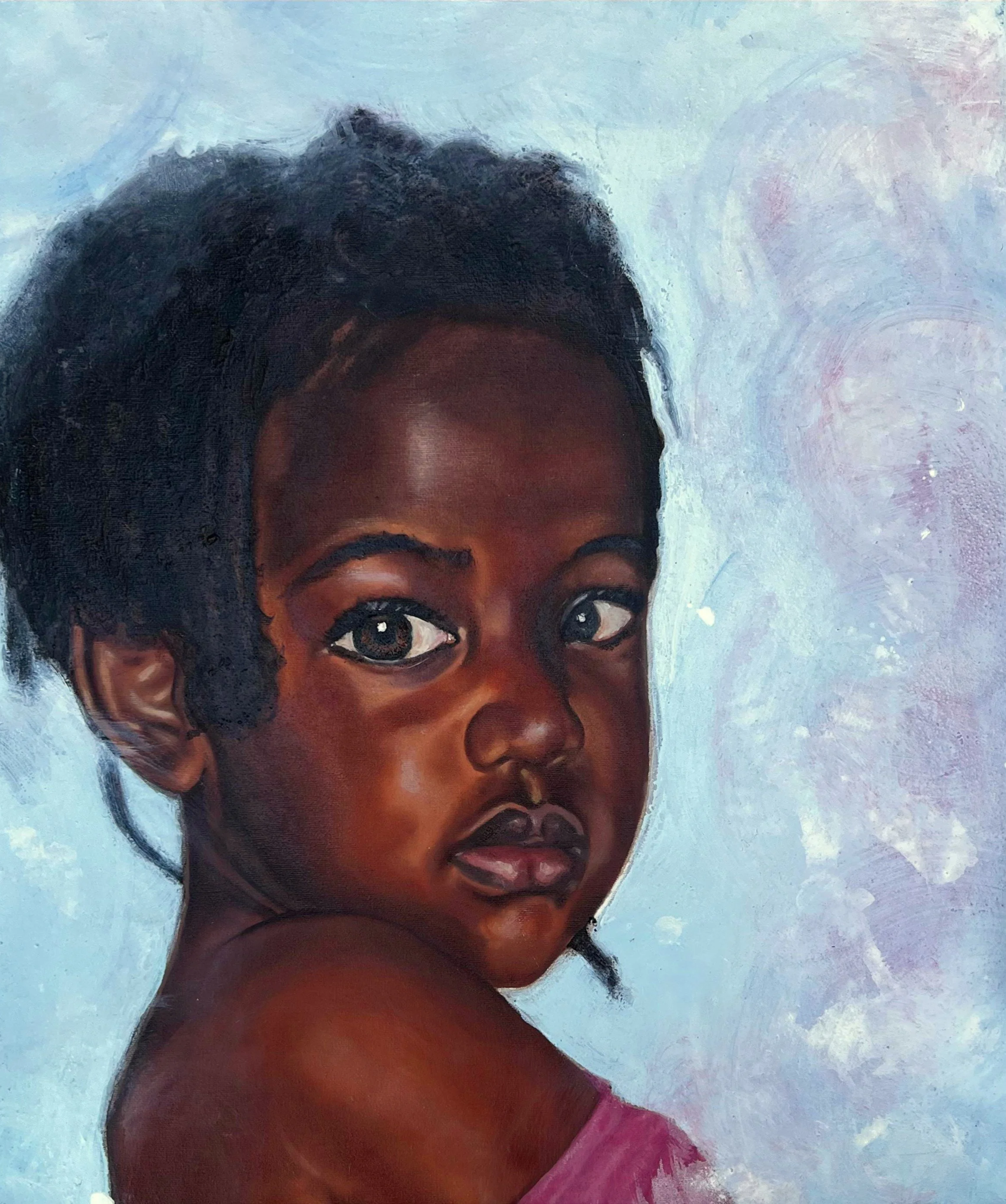 THE PROMISE: Oil on canvas ( 20 x 23 cm )