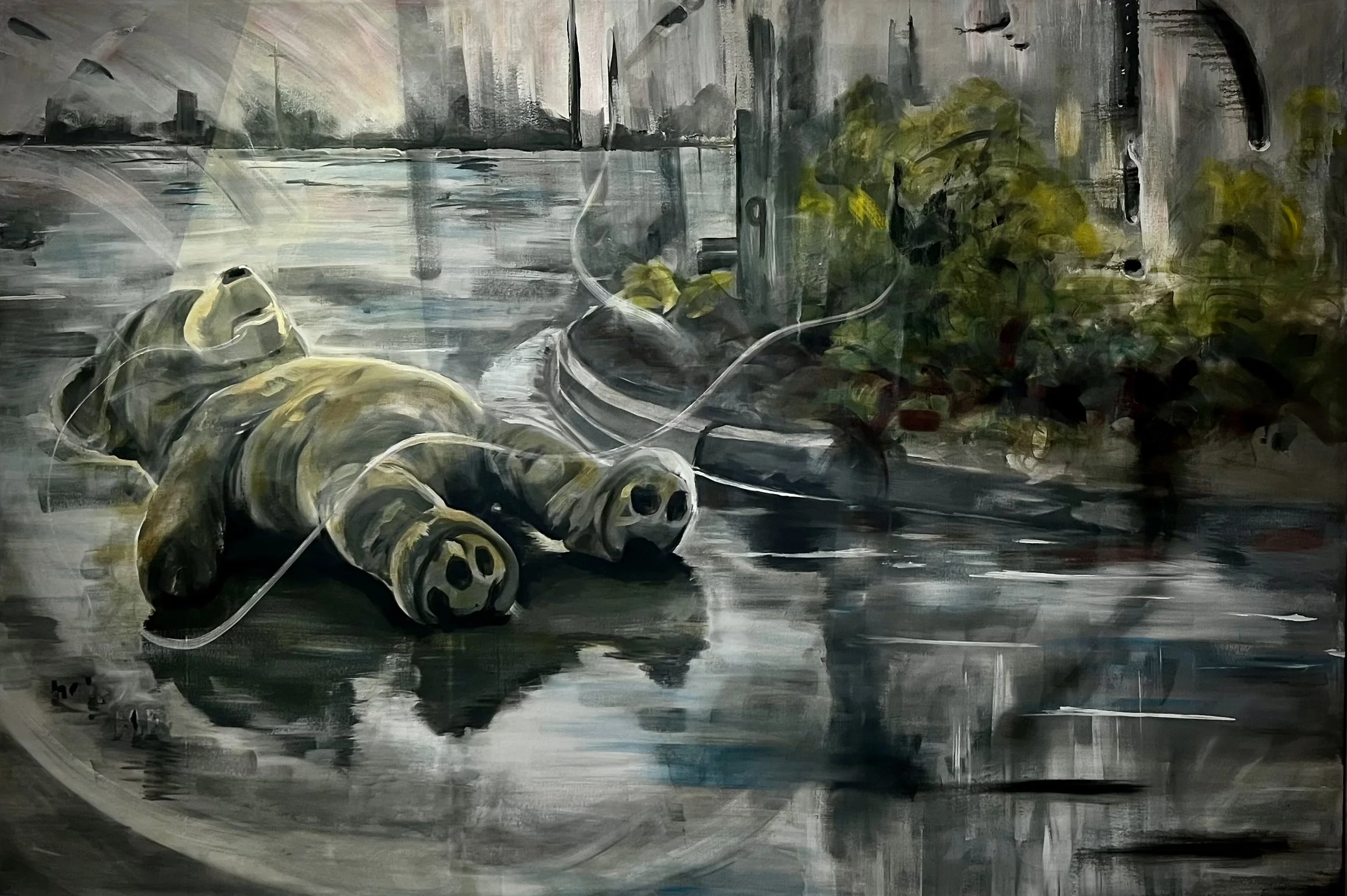 DESOLATION: Acrylic and oil on canvas ( 180 x 122 cm )