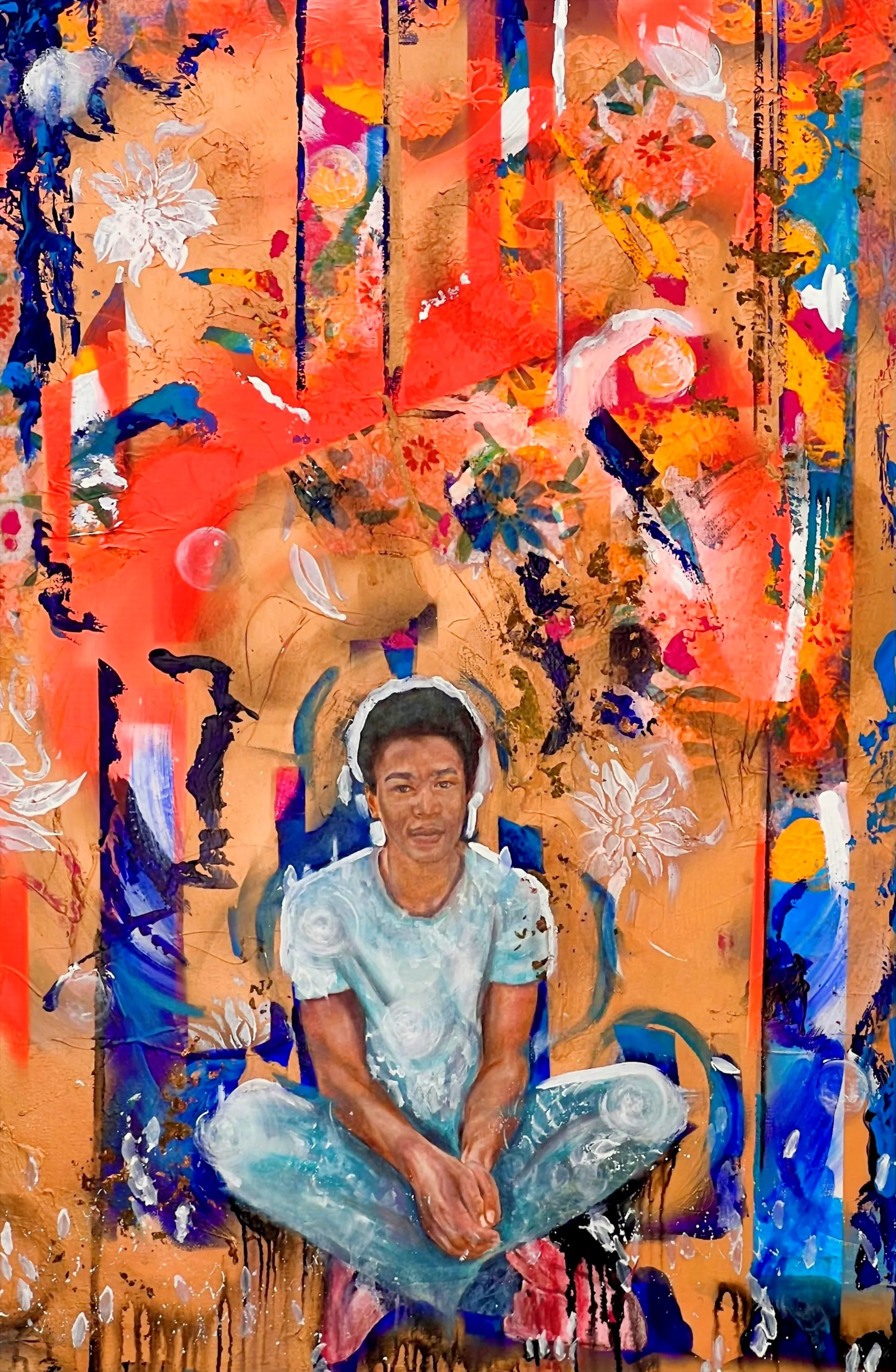 SAINT 3:  Acrylic and oil on canvas
 ( 50 x 76 cm )