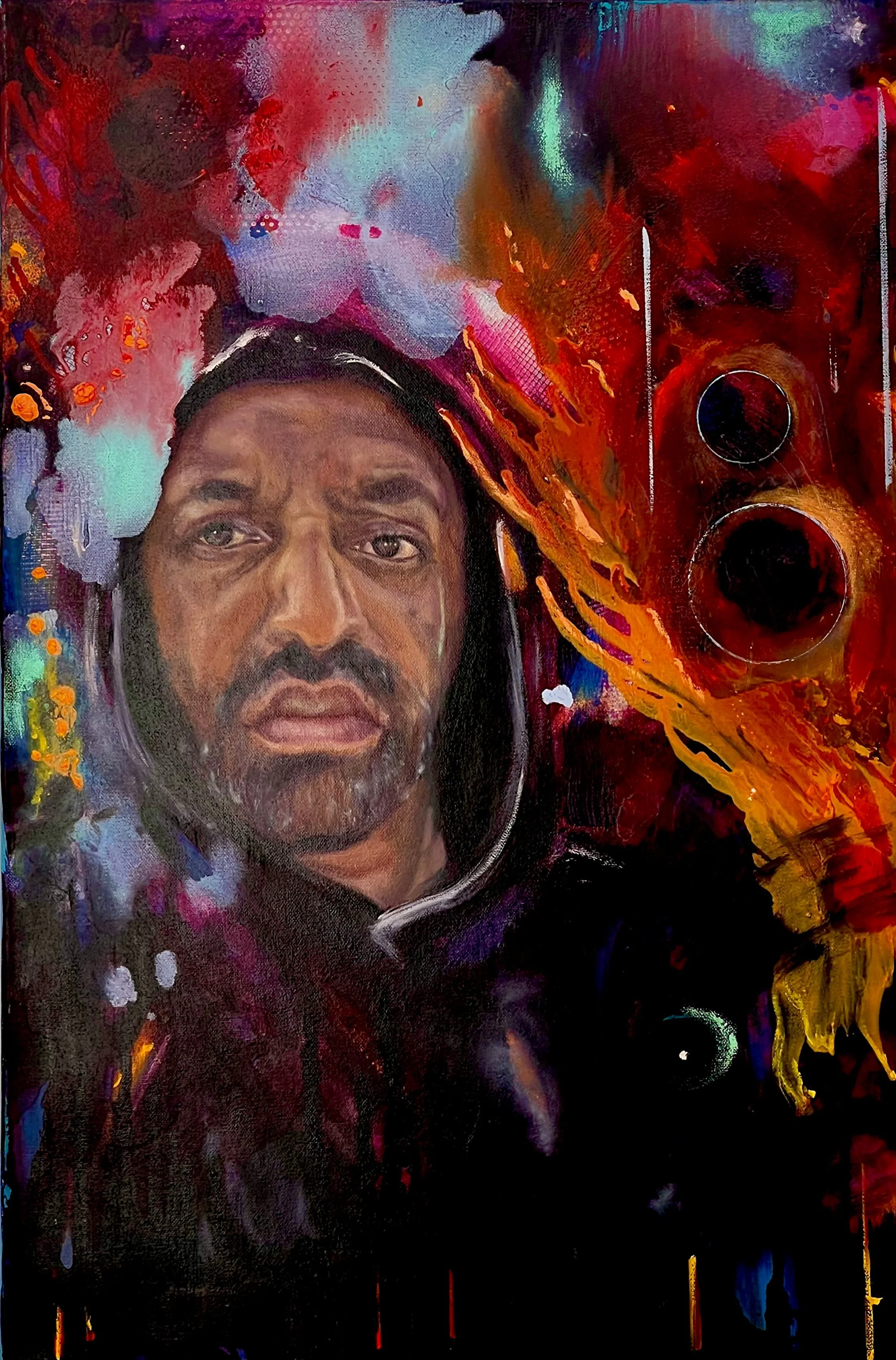 SAINT 2: Acrylic and oil on canvas 
( 50 x 76 cm )