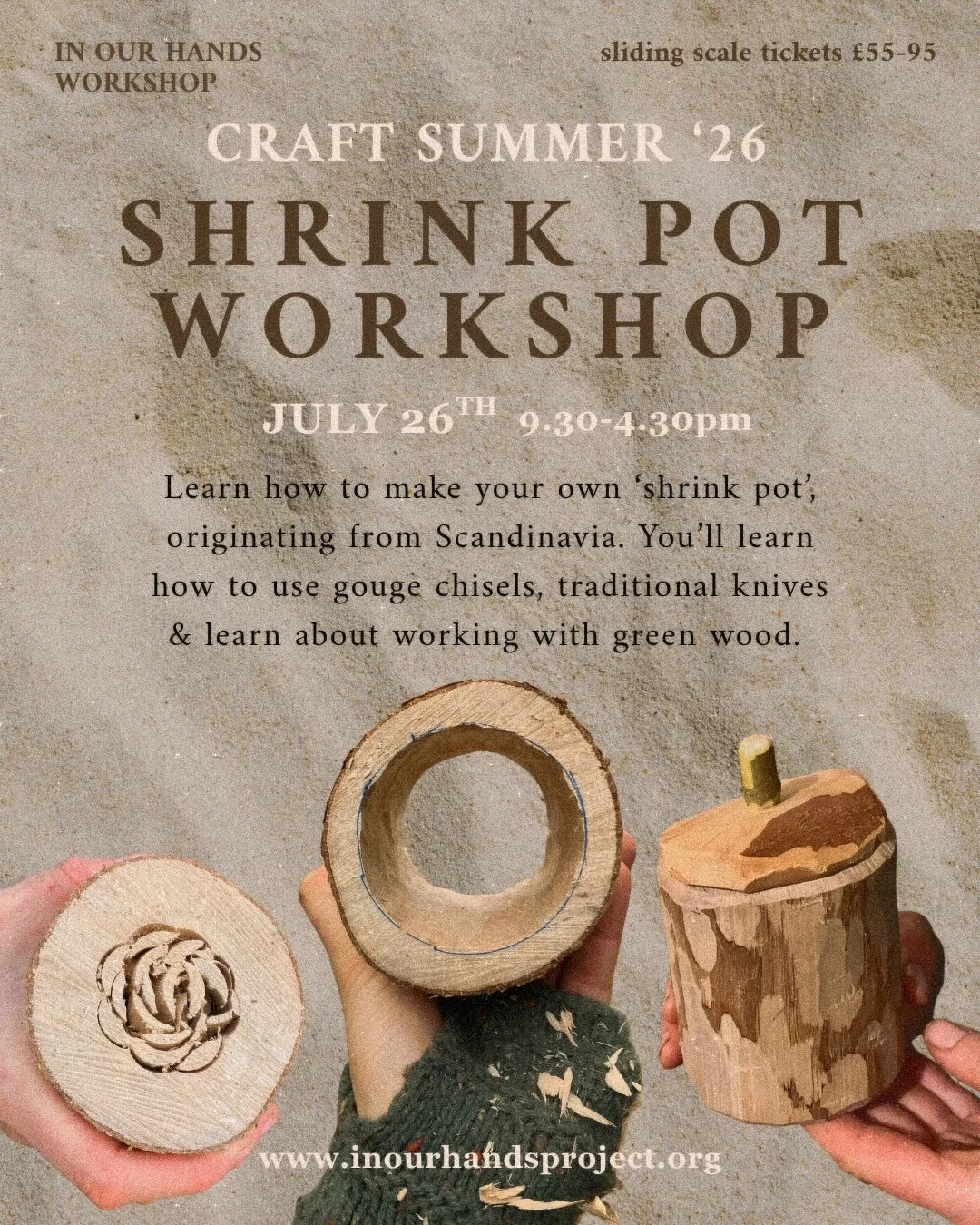 Shrink Pot Making Workshop! July 26th 🪵

We&rsquo;re excited to announce the first workshop release of our Craft Summer &lsquo;26, where current and visiting tutors will be teaching new and unique courses bringing you the joy and wonder of woodwork 