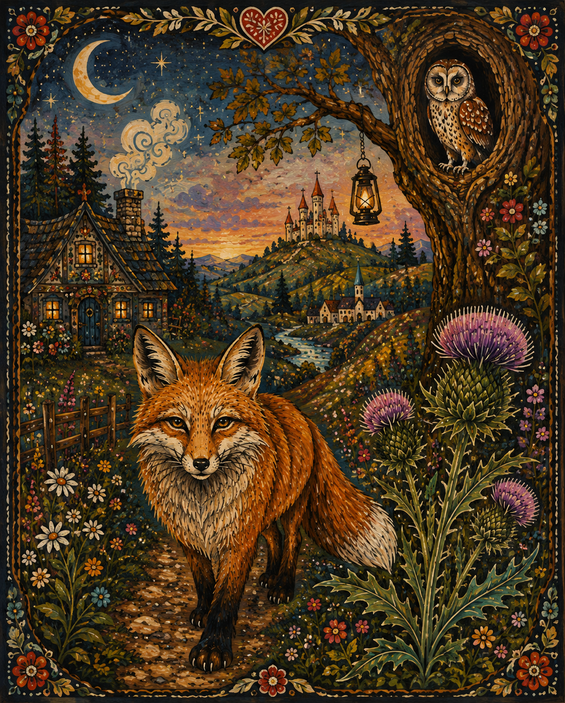 A Fox in the Thistle