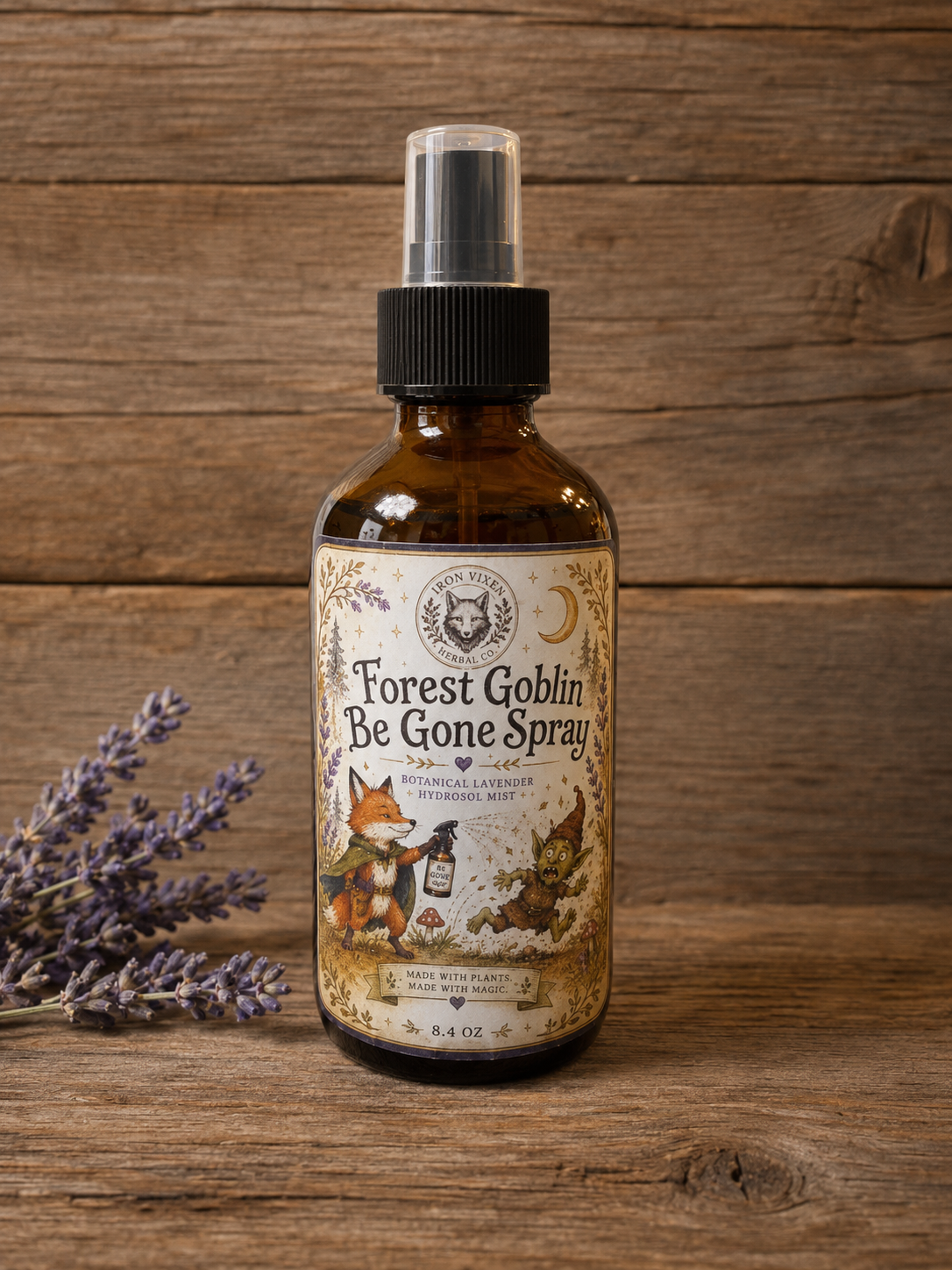 Forest Goblin Be Gone™

A calming lavender mist for bedrooms, blankets, and cozy corners. Crafted to help send troublesome goblins on their way and invite peaceful dreams.